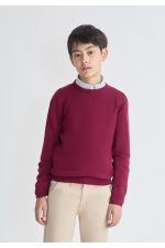 MAGLIONE IN FILATO CALDO BORDEAUX - Noi da piccoli