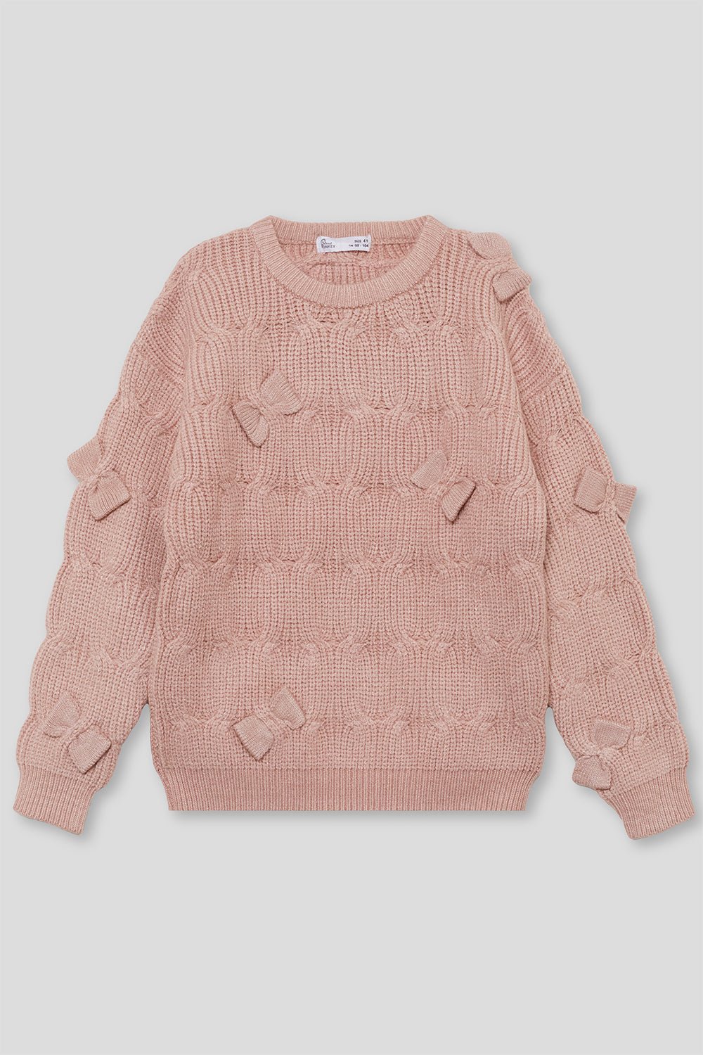 Maglione in Filato Caldo con Fiocchetti Rosa Street Monkey - Noi da piccoli