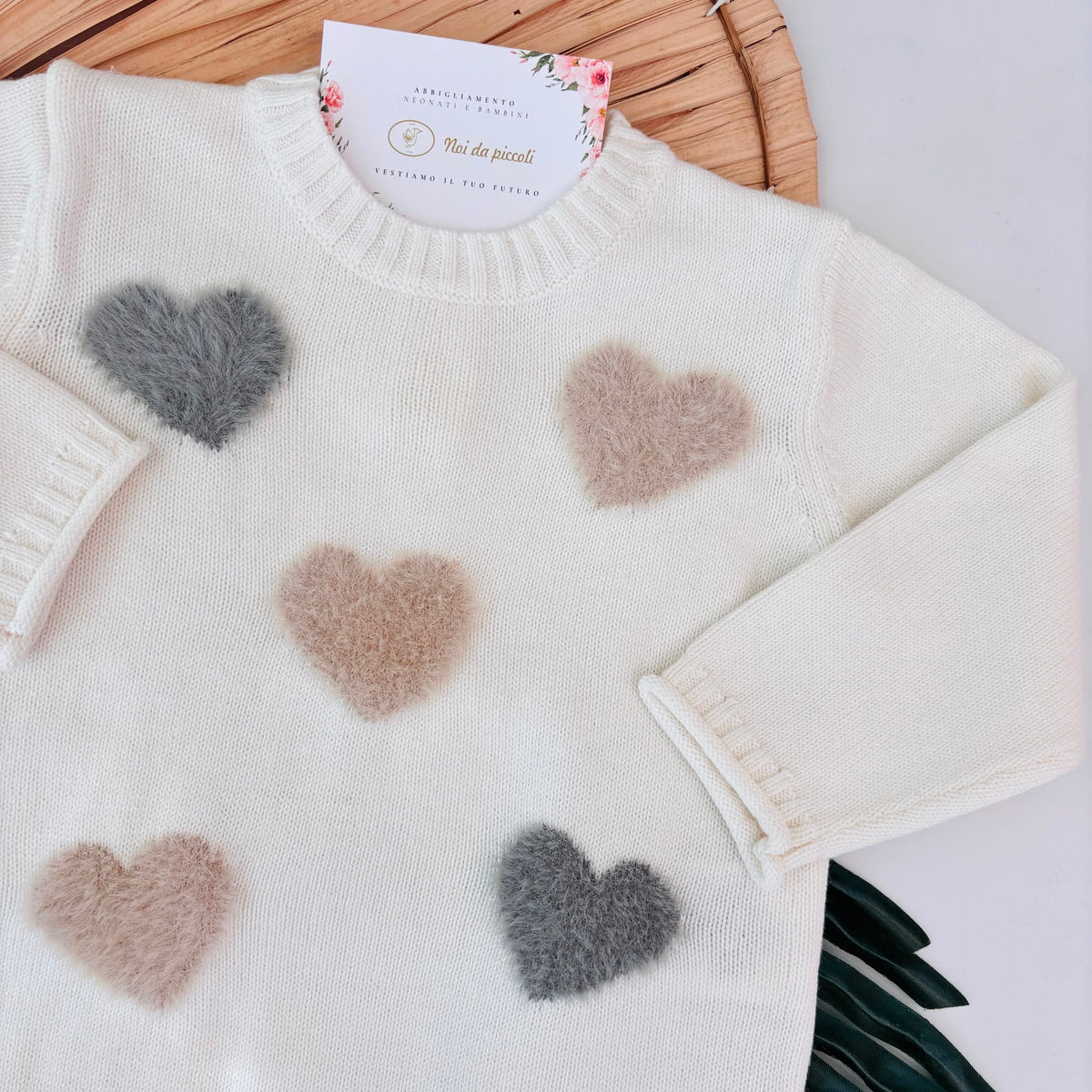 MAGLIONE IN FILATO CALDO PANNA - Noi da piccoli