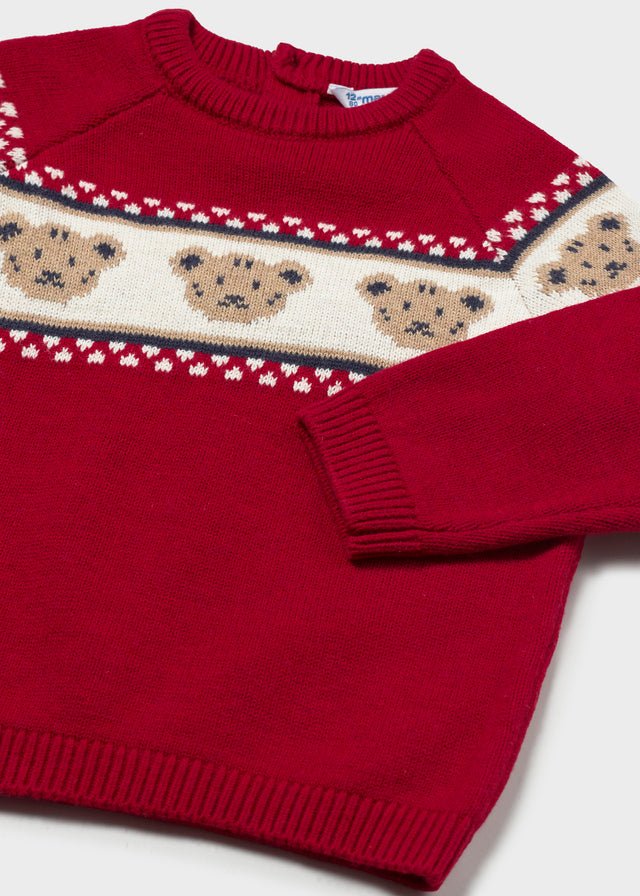 MAGLIONE IN FILATO CALDO ROSSO - Noi da piccoli