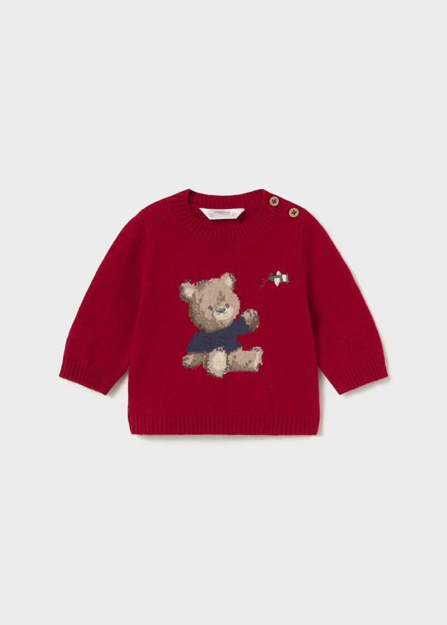 MAGLIONE IN FILATO CALDO ROSSO - Noi da piccoli