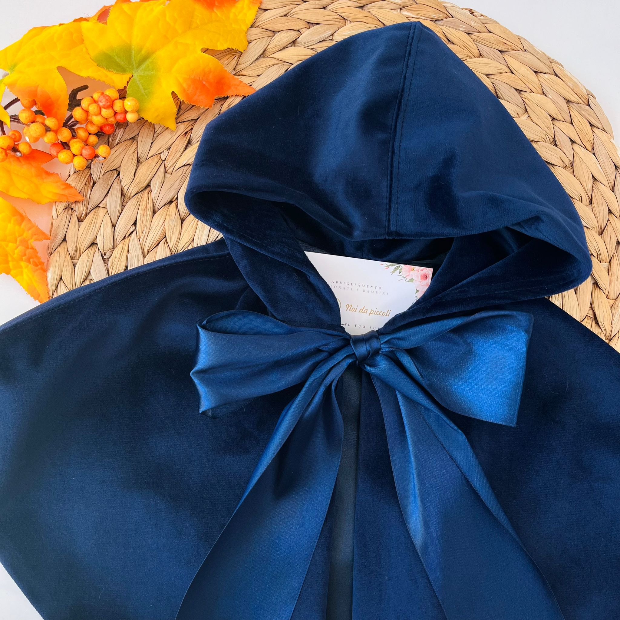 MANTELLINA IN VELLUTO BLU - Noi da piccoli