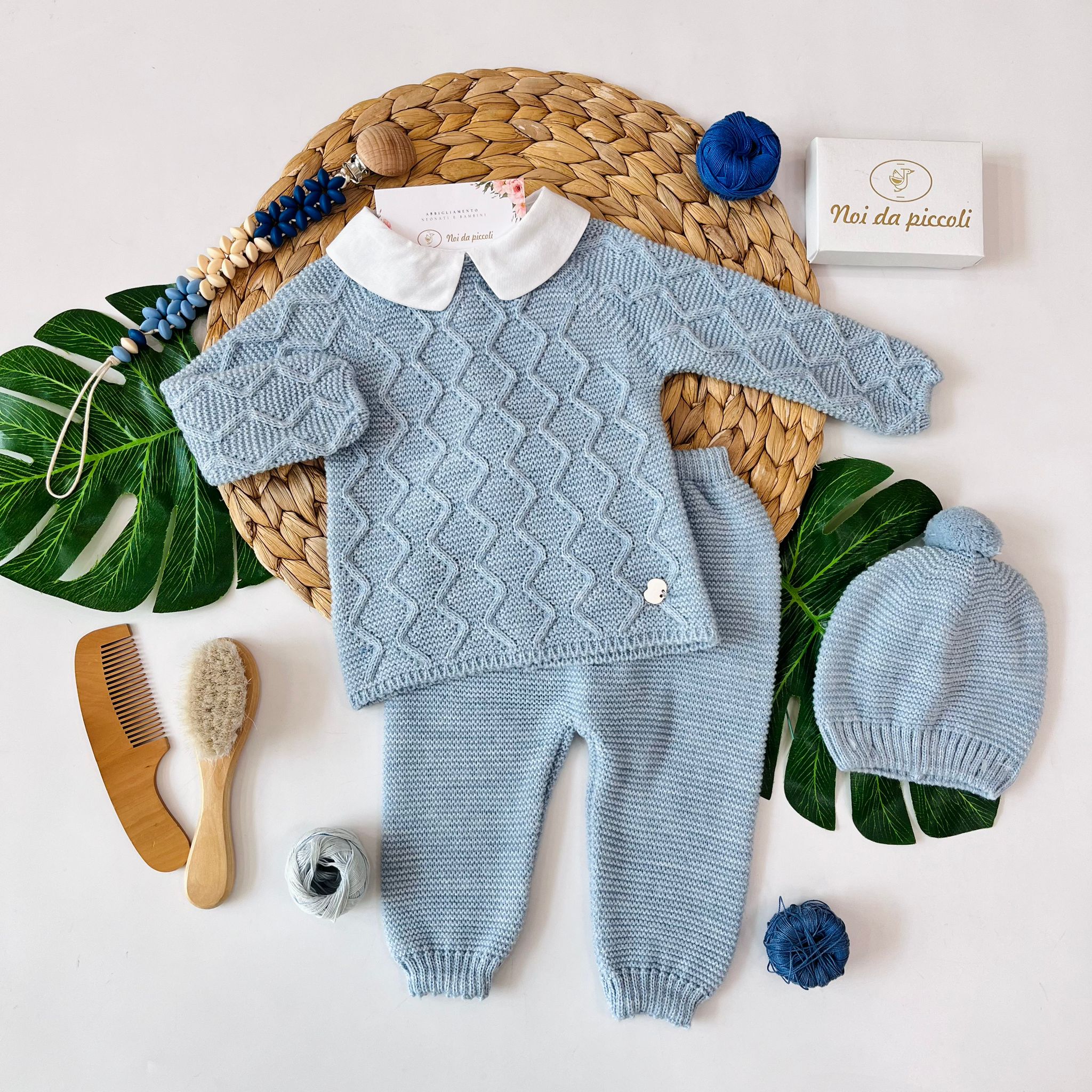 2 PC SET WITH WARM YARN HAT DUST BRAIDING