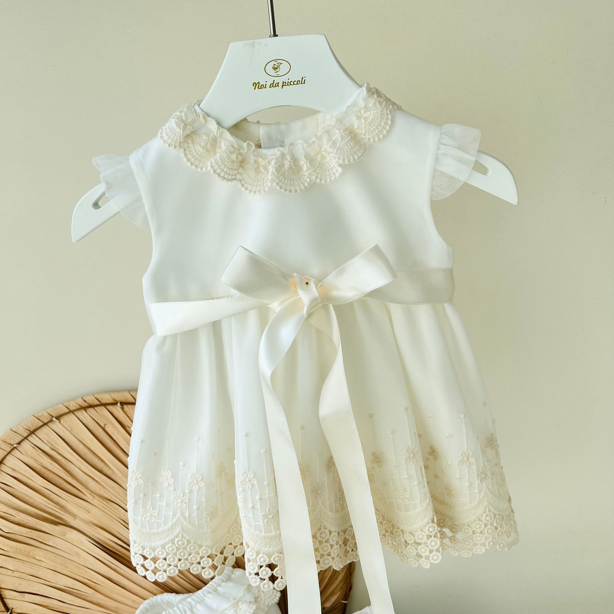 MINIABITO CON CULOTTINA CERIMONIALE avorio - Noi da piccoli