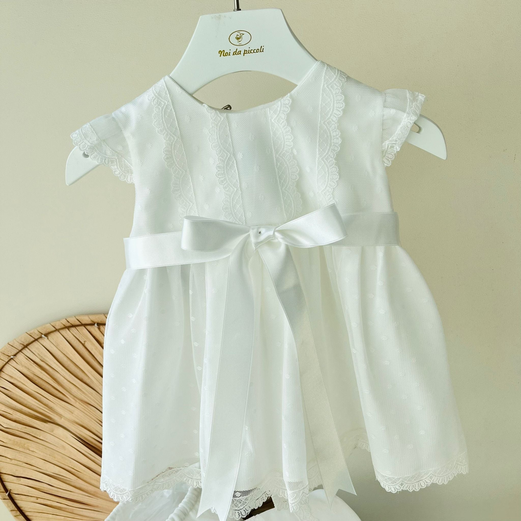 MINIABITO CON CULOTTINA CERIMONIALE BIANCO - Noi da piccoli