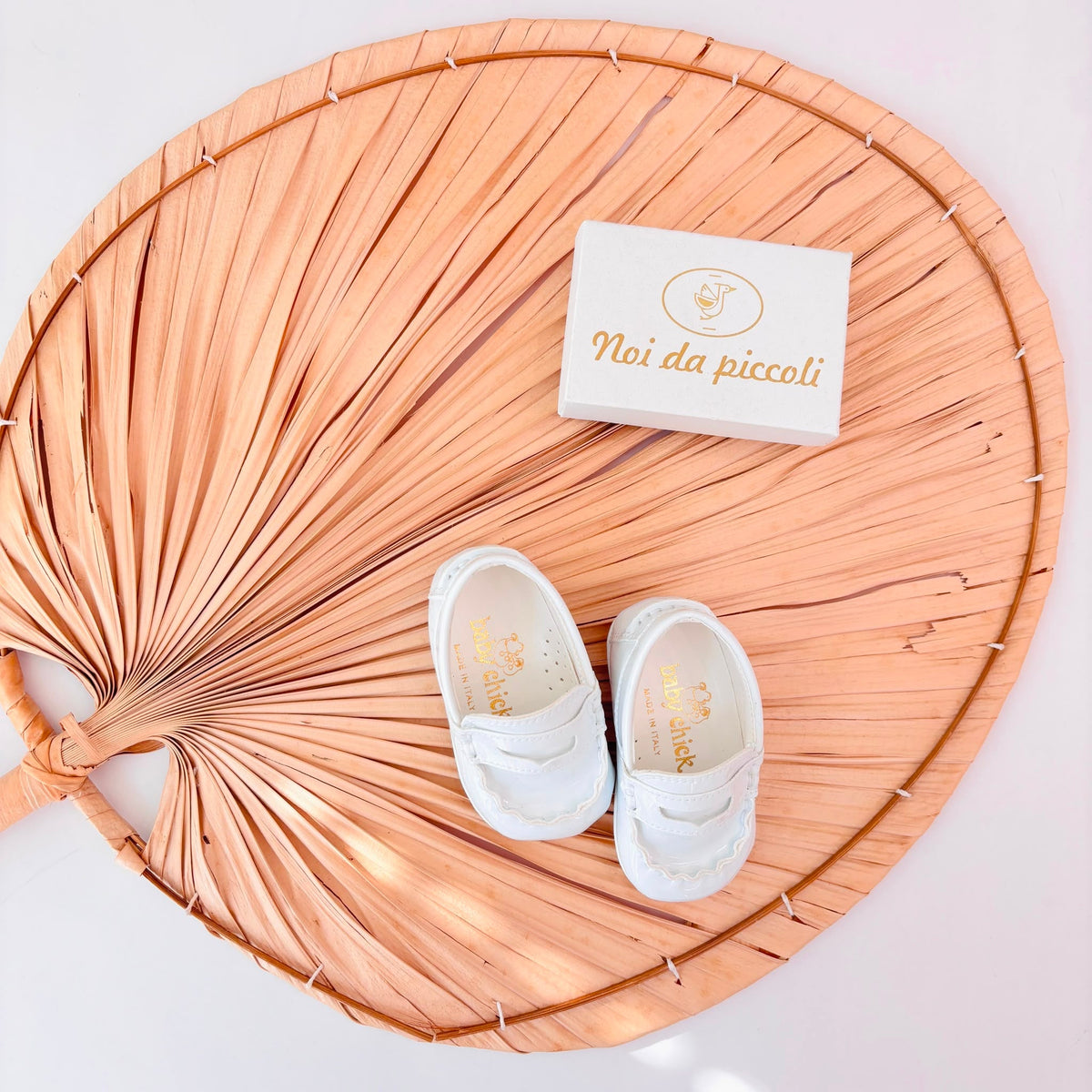 Mocassino Pelle Lucido Bianco Baby Chick - Noi da piccoli