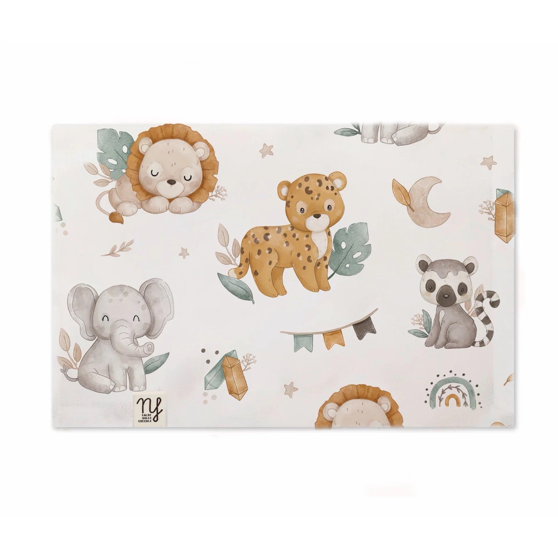 MUSSOLA 100% BAMBOO BIANCO GIUNGLA - Noi da piccoli