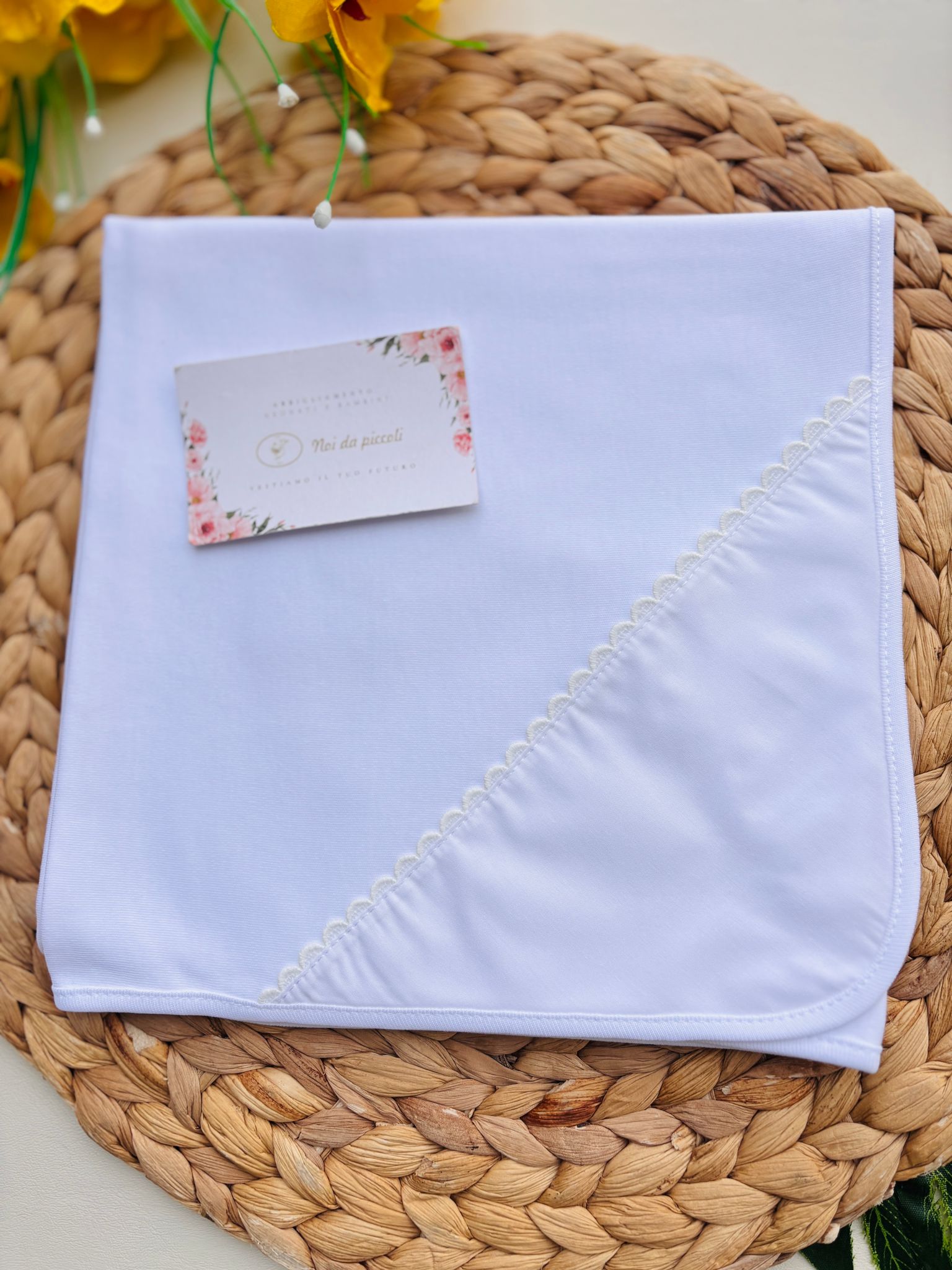 MUSSOLA 100 % COTONE BIANCO - Noi da piccoli