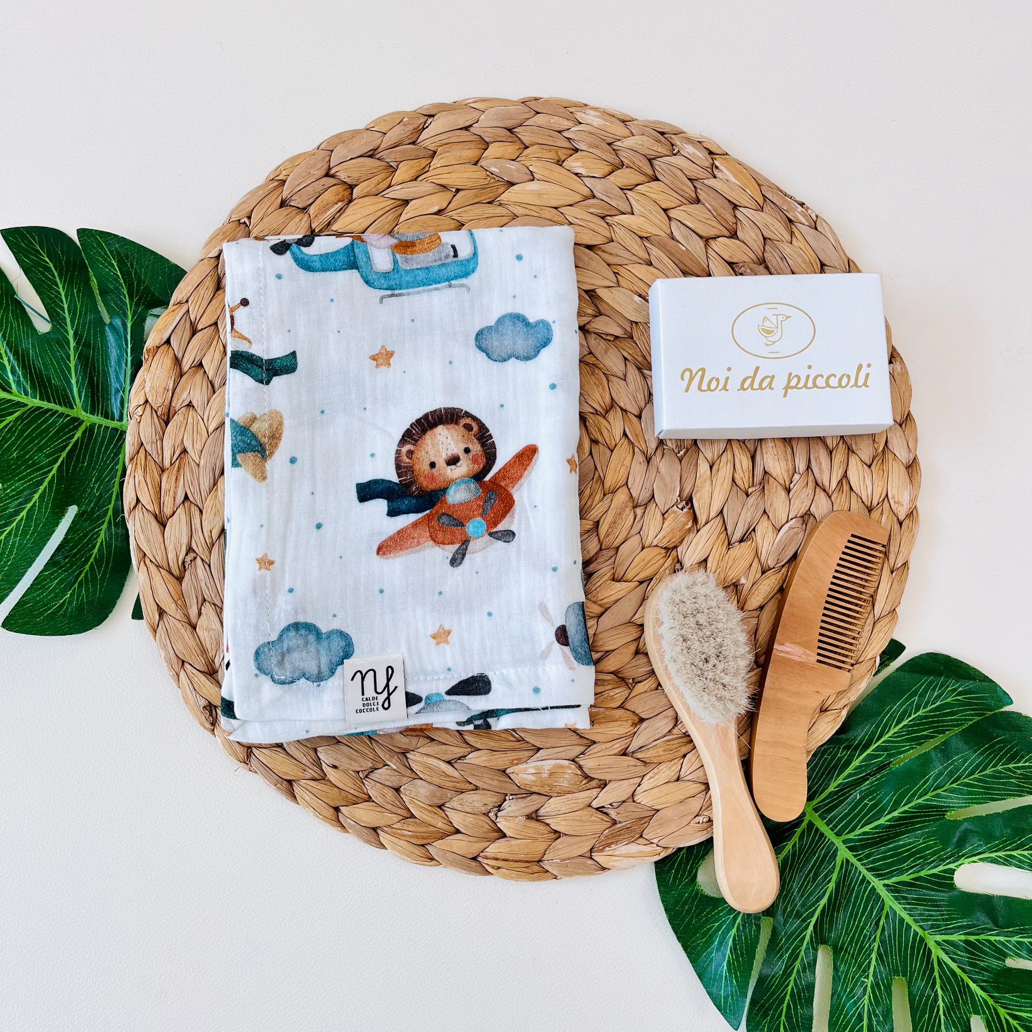 MUSSOLA AEREOPLAN 100 % COTONE PANNA - Noi da piccoli