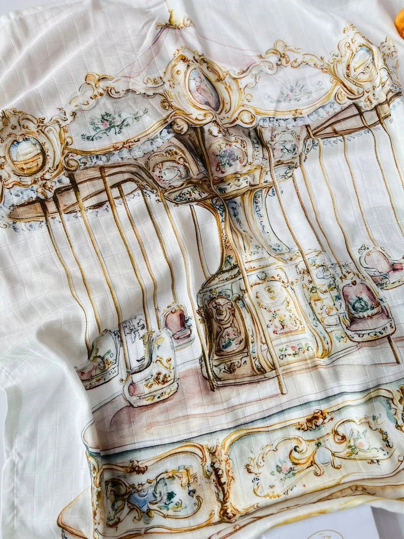 MUSSOLA CARILLON BAMBOO 110X110CM ROSA - Noi da piccoli