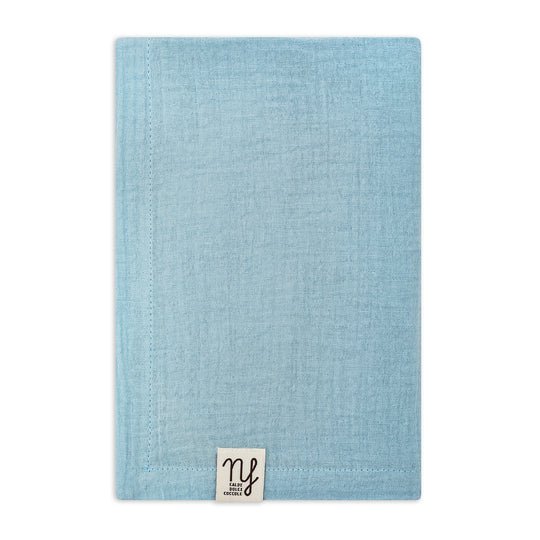 MUSSOLA GARZA DI COTONE AZZURRO - Noi da piccoli