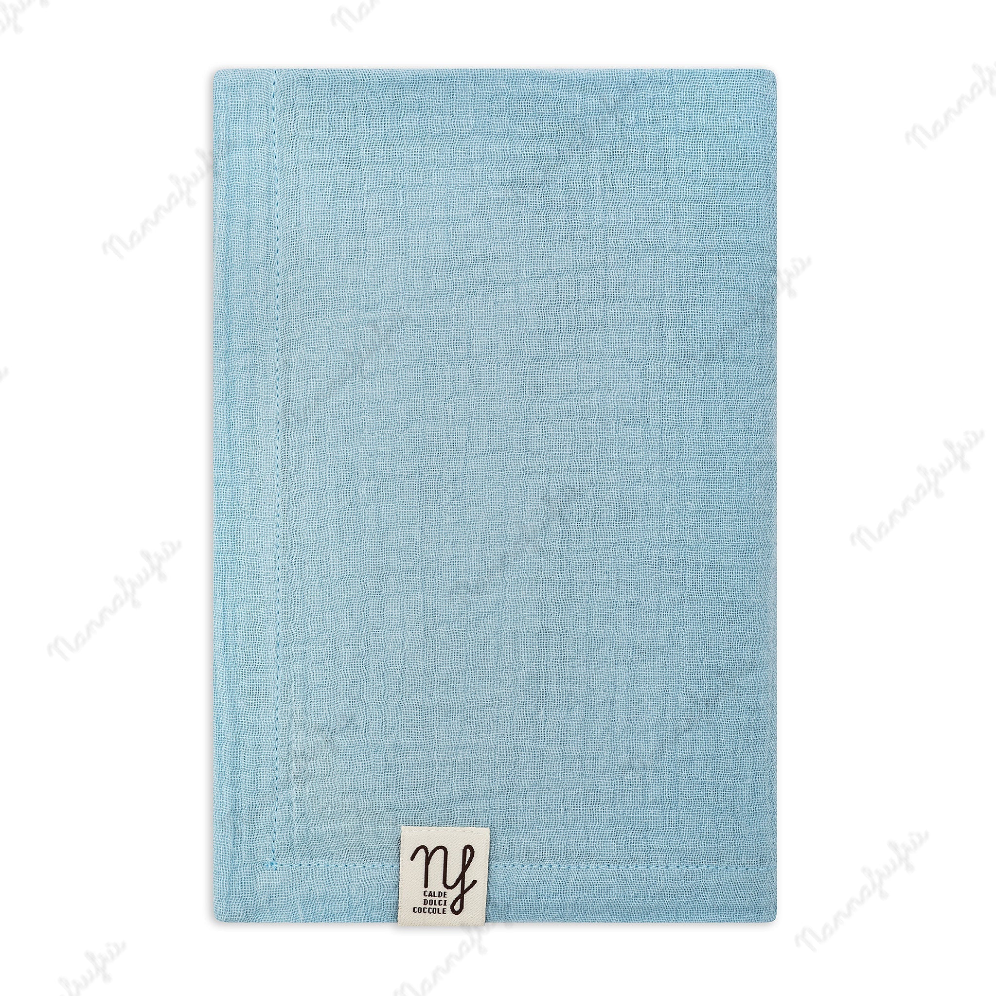 MUSSOLA GARZA DI COTONE AZZURRO - Noi da piccoli