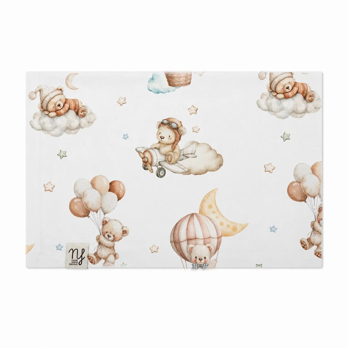 MUSSOLA in bamboo Orsetti in viaggio BIANCO - Noi da piccoli
