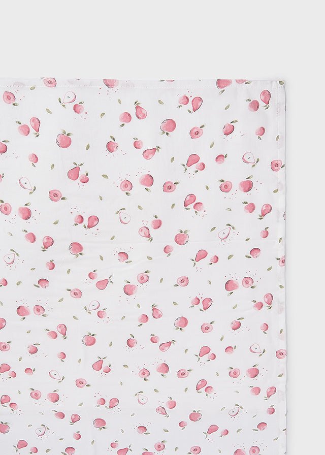 MUSSOLA IN COTONE CON DISEGNINI ROSA - Noi da piccoli