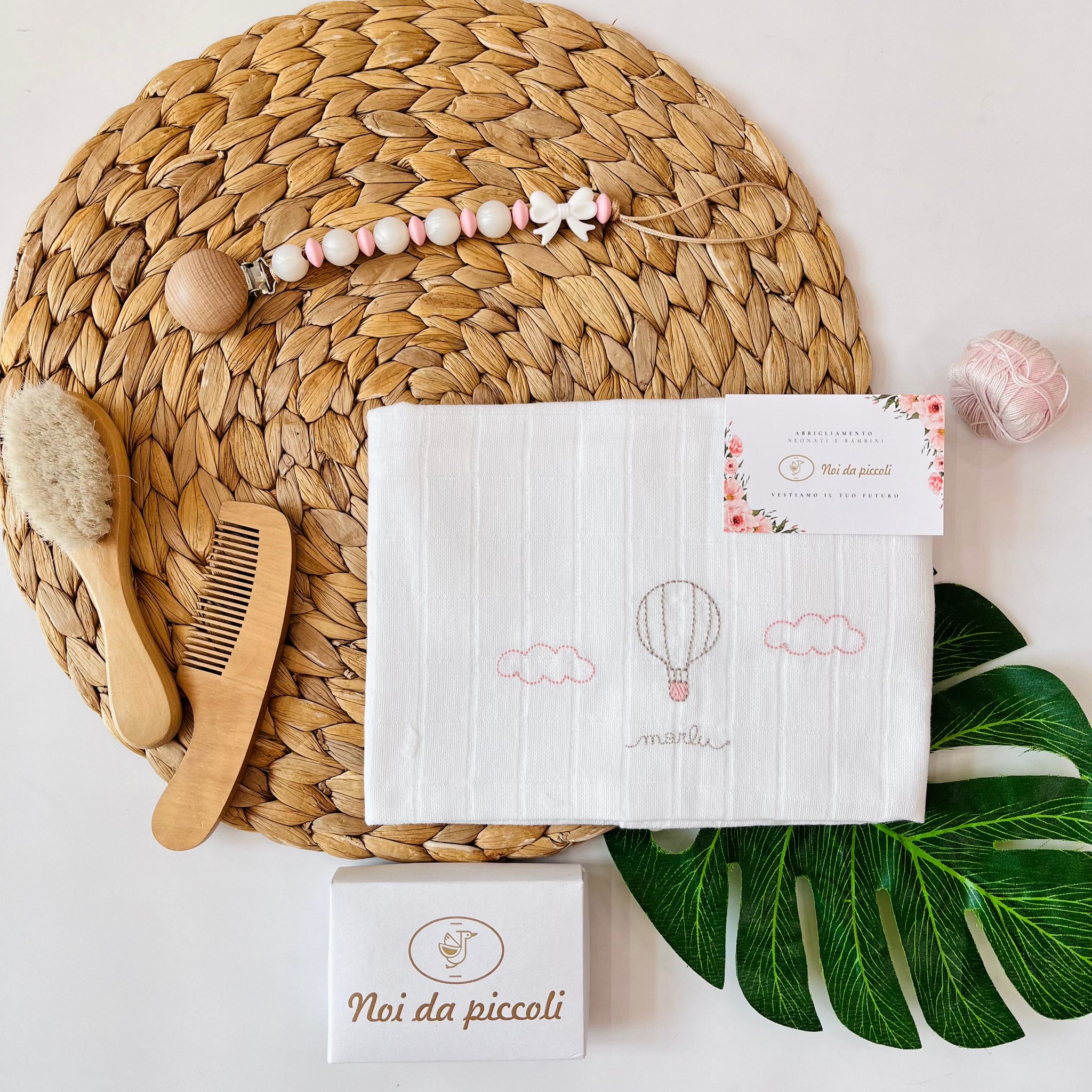 MUSSOLA MONGOLFIERA GARZA DI COTONE NATURALBIO MARSALA - Noi da piccoli