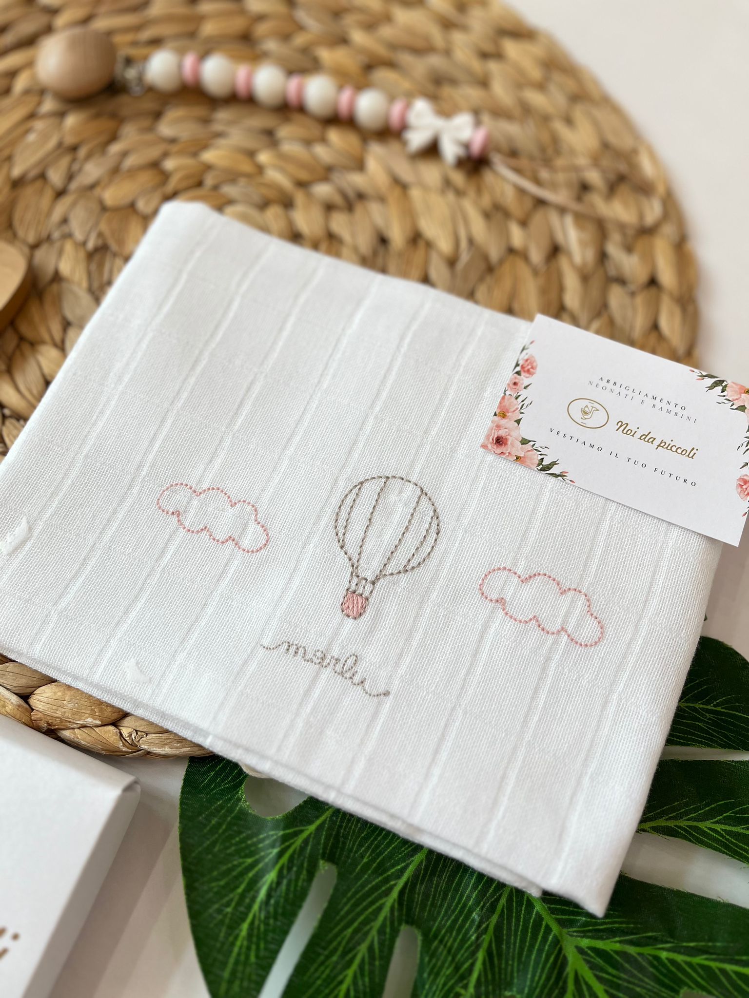 MUSSOLA MONGOLFIERA GARZA DI COTONE NATURALBIO MARSALA - Noi da piccoli