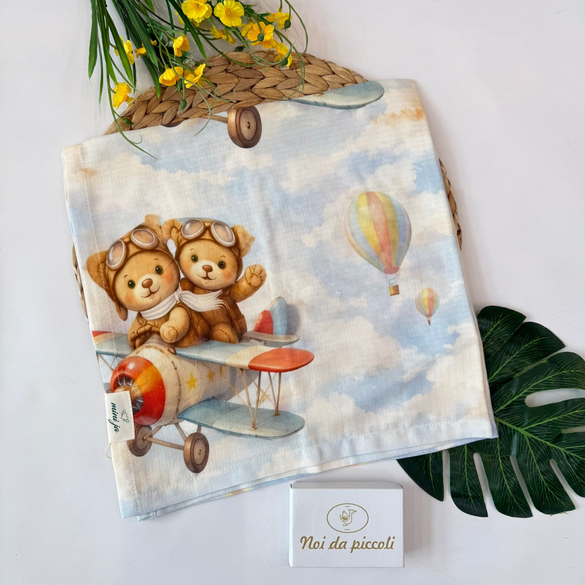 MUSSOLA PICCOLI AVIATORI 100% BAMBOO BIANCO - Noi da piccoli
