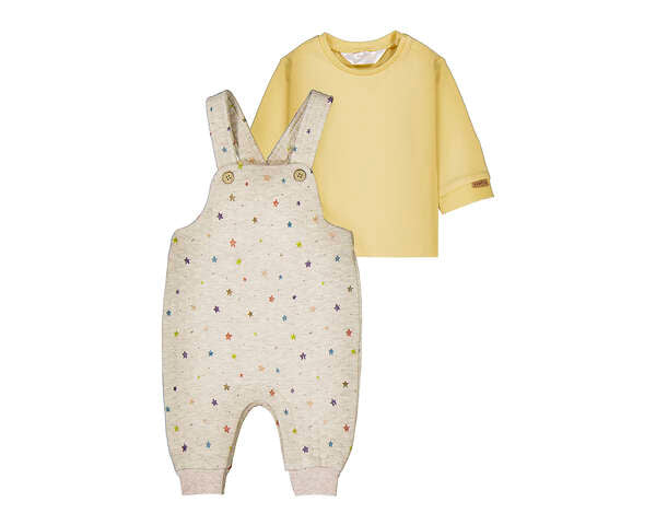 SALOPETTE IN CALDO COTONE STELLINE  BEIGE