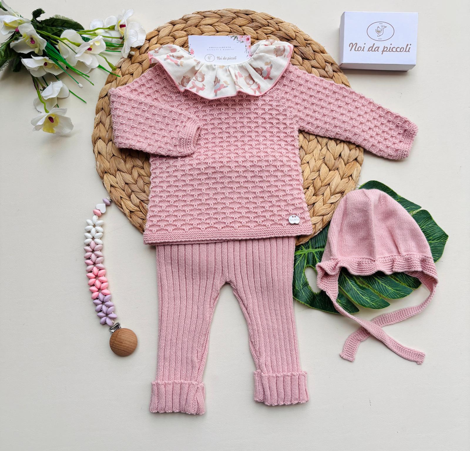 completo 3 pz FILATO CALDO ROSA