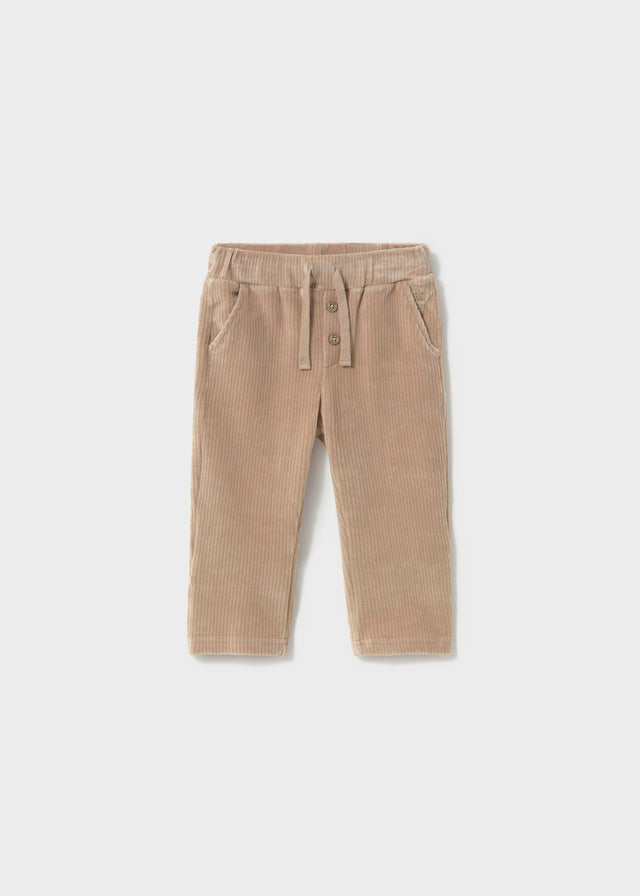 PANTALONE IN VELLUTO BEIGE A COSTINE