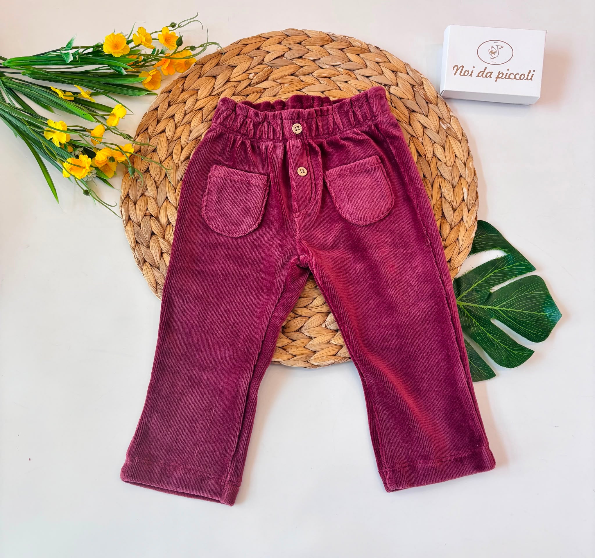 PANTALONE Velluto BORDEAUX