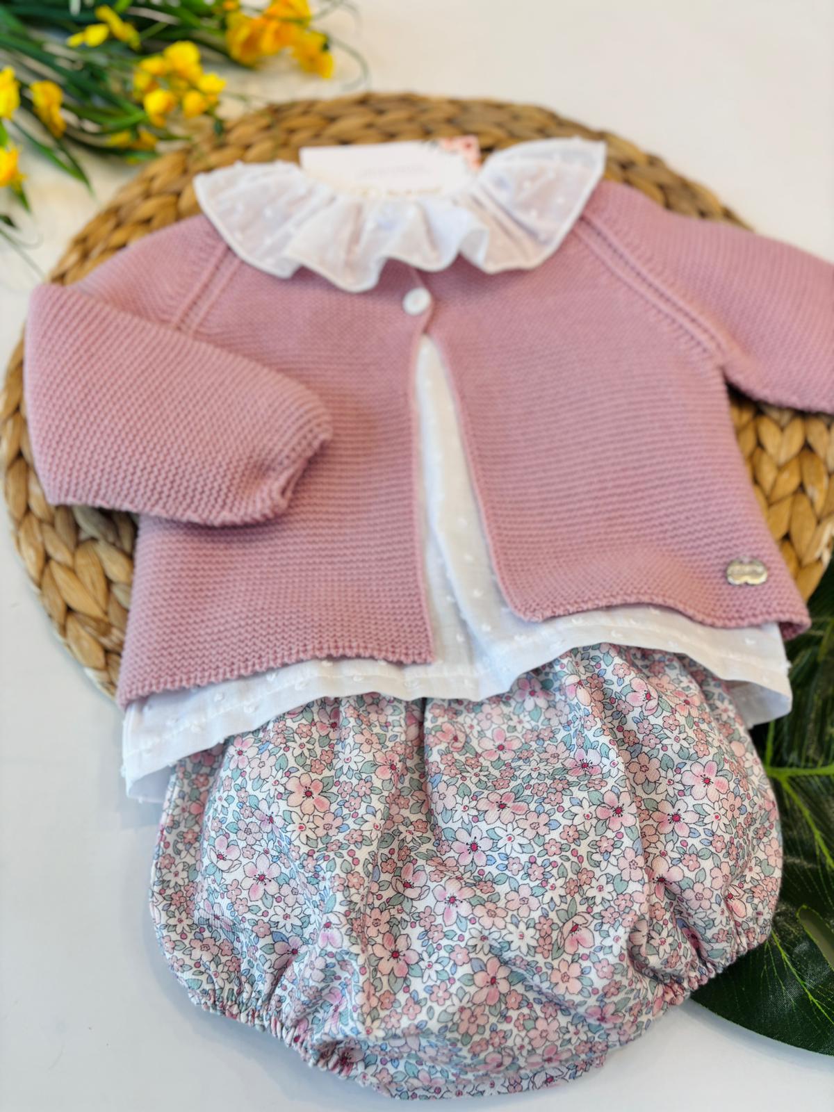 completo 3 pz FILATO CALDO ROSA