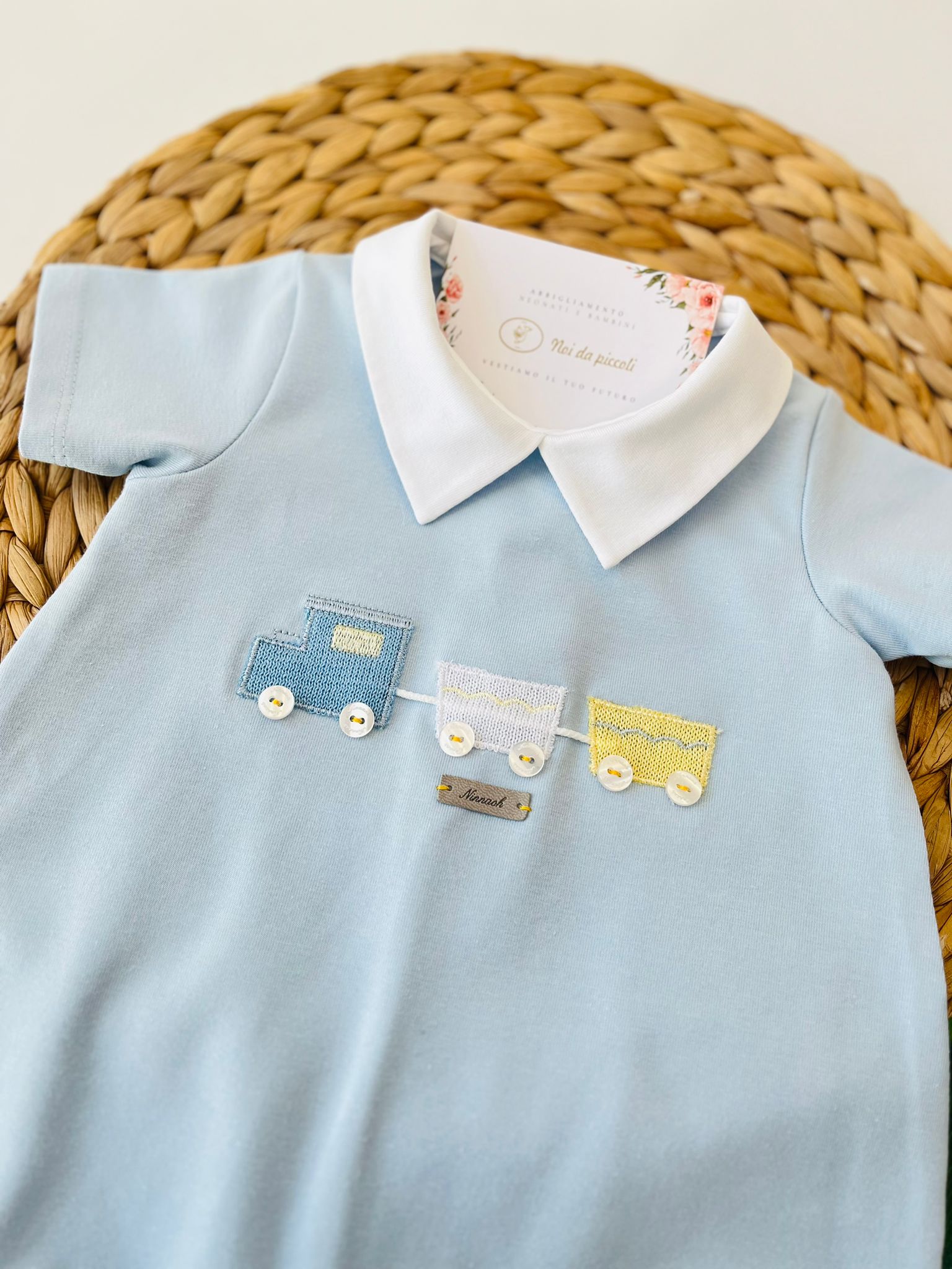 PAGLIACCETTO 100 % COTONE CIELO TRENINO - Noi da piccoli