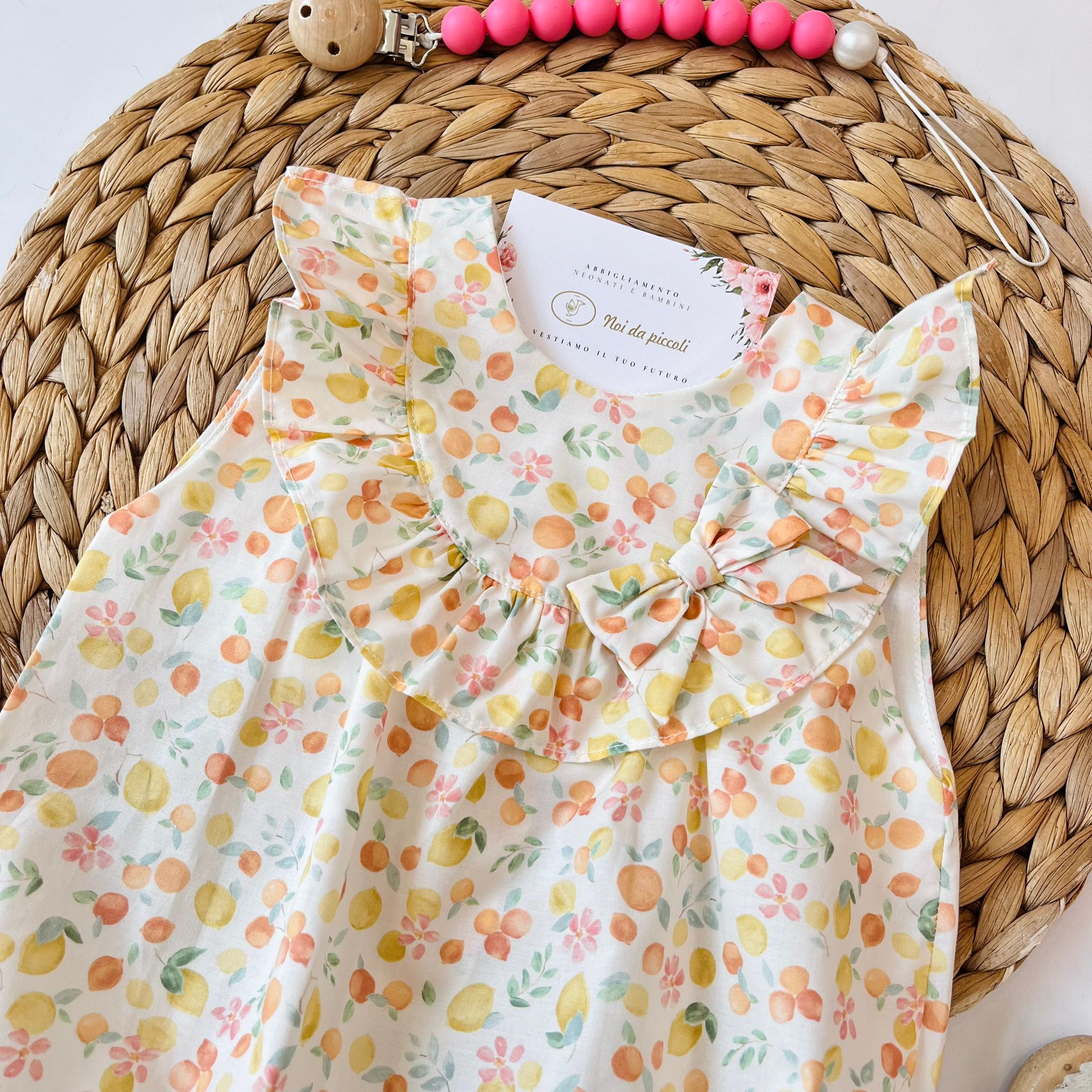 PAGLIACCETTO 100 % COTONE FIORI ARANCIO - Noi da piccoli