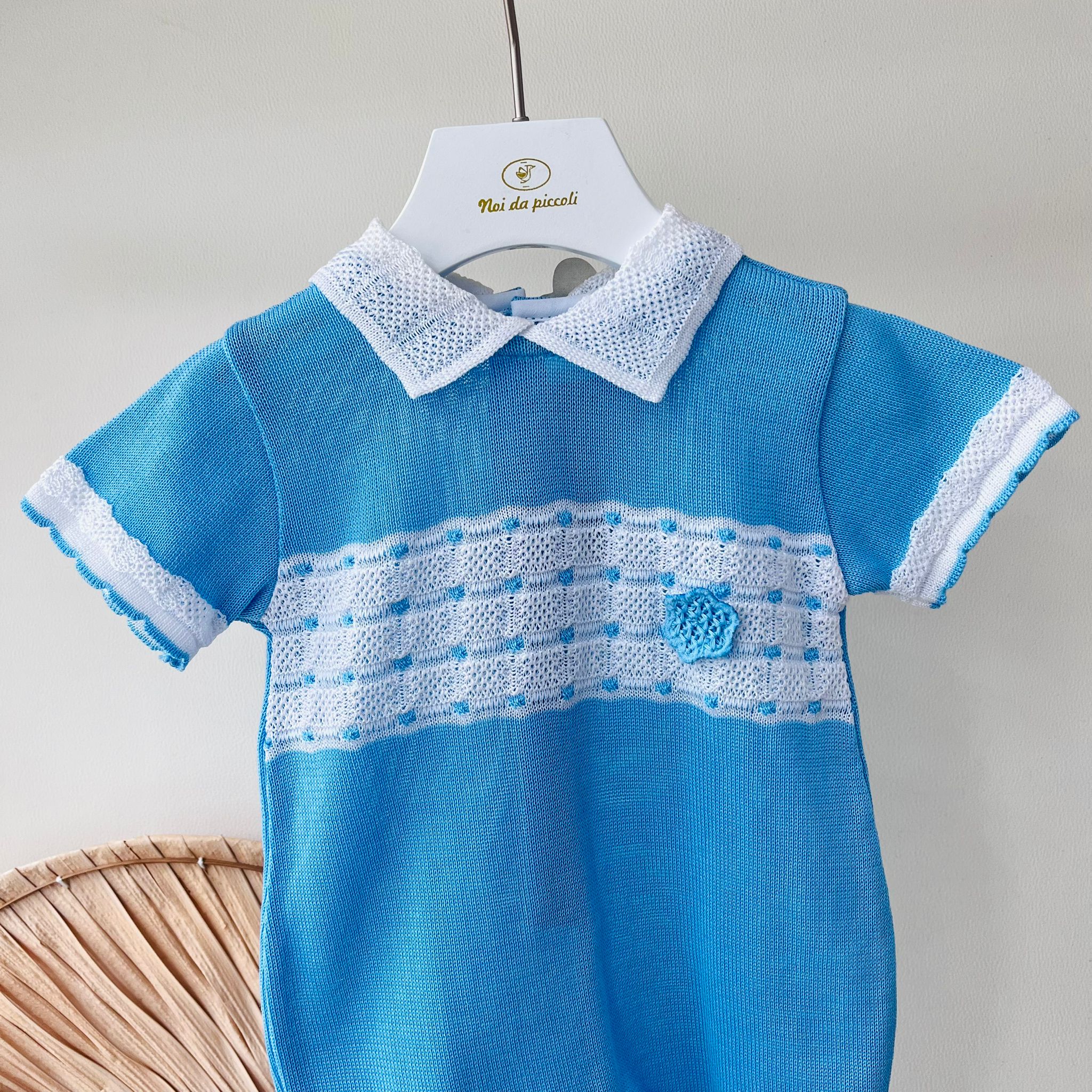 PAGLIACCETTO 100% FILO DI COTONE AZZURRO - Noi da piccoli