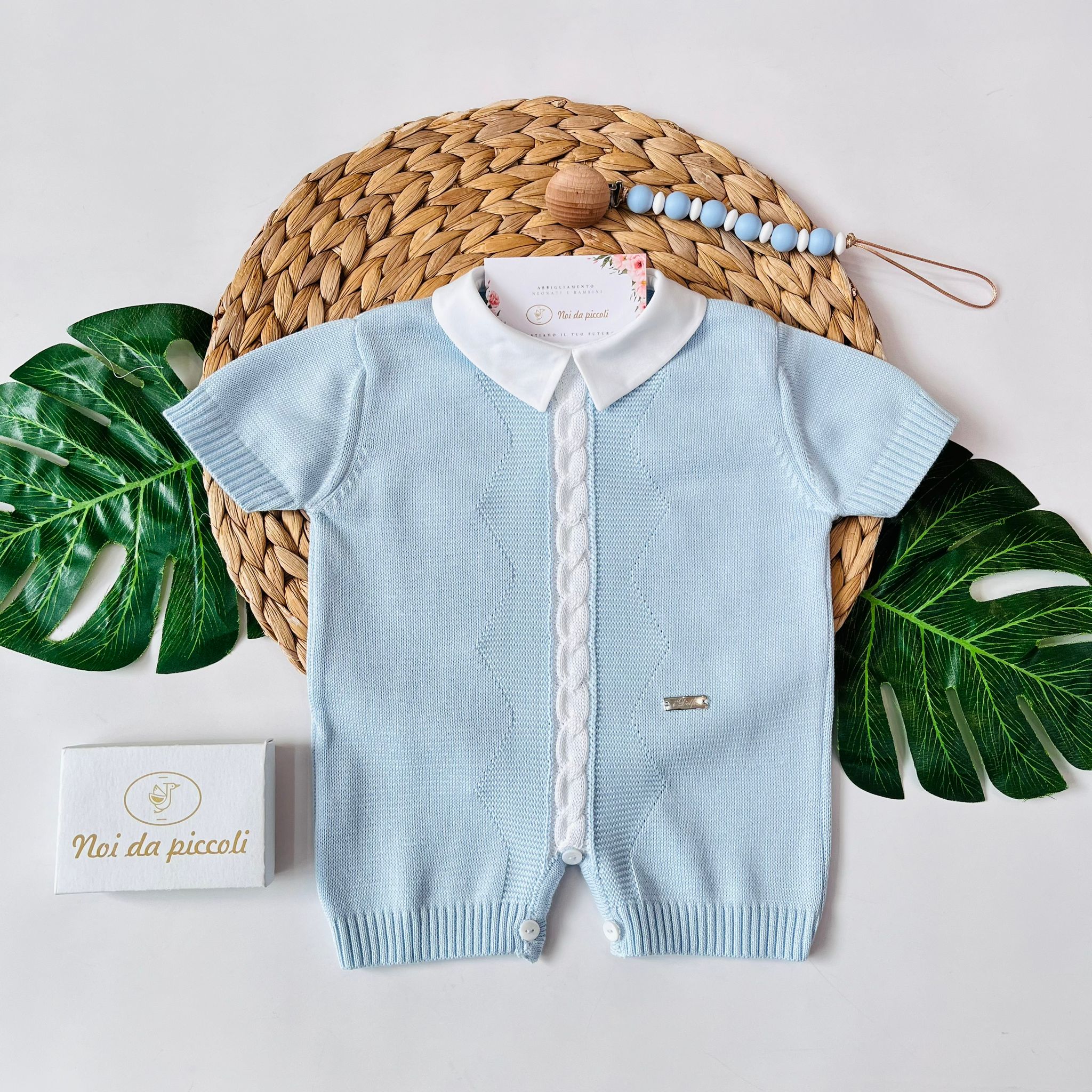 PAGLIACCETTO 100% FILO DI COTONE CIELO - Noi da piccoli