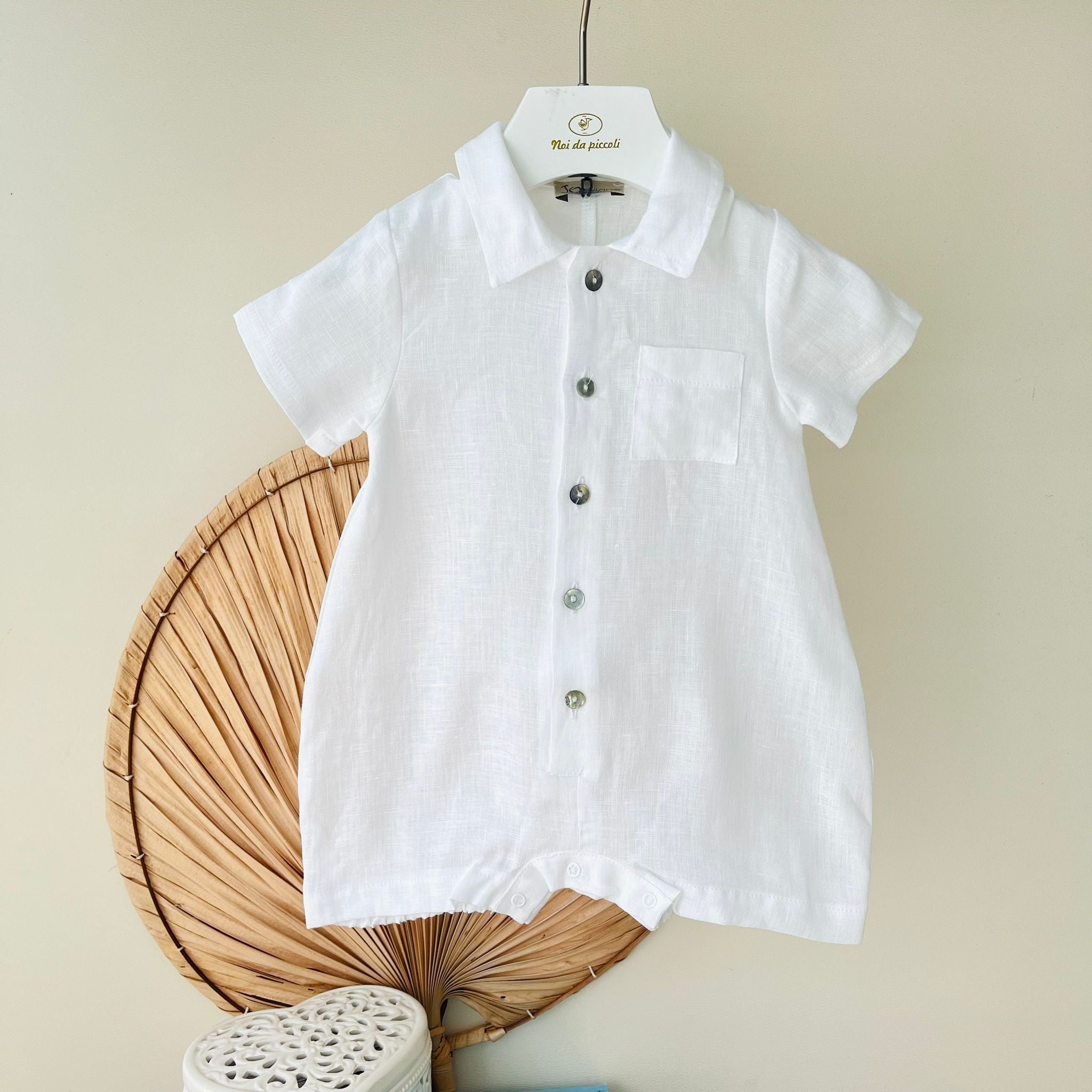 PAGLIACCETTO 100% PURO LINO BIANCO - Noi da piccoli