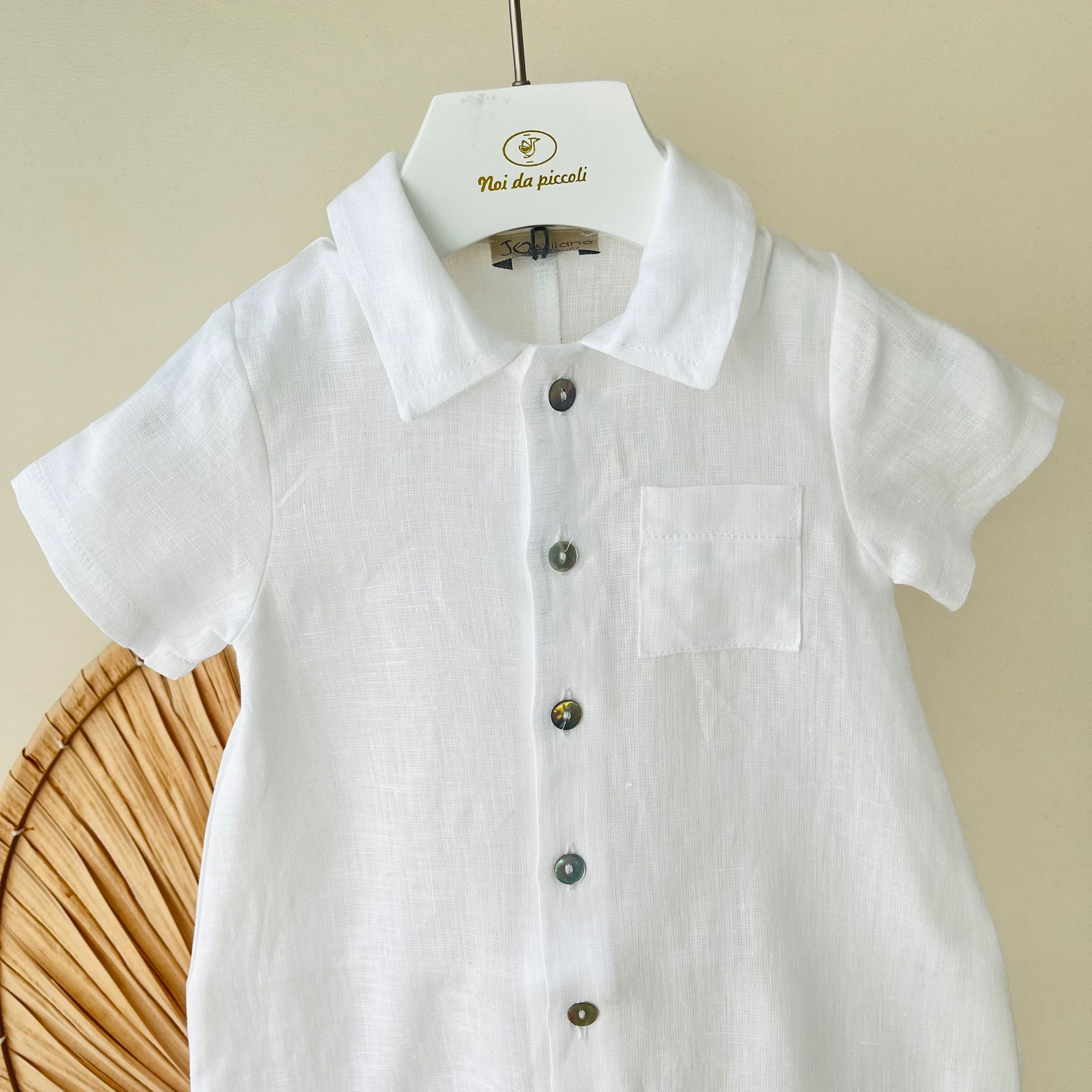 PAGLIACCETTO 100% PURO LINO BIANCO - Noi da piccoli