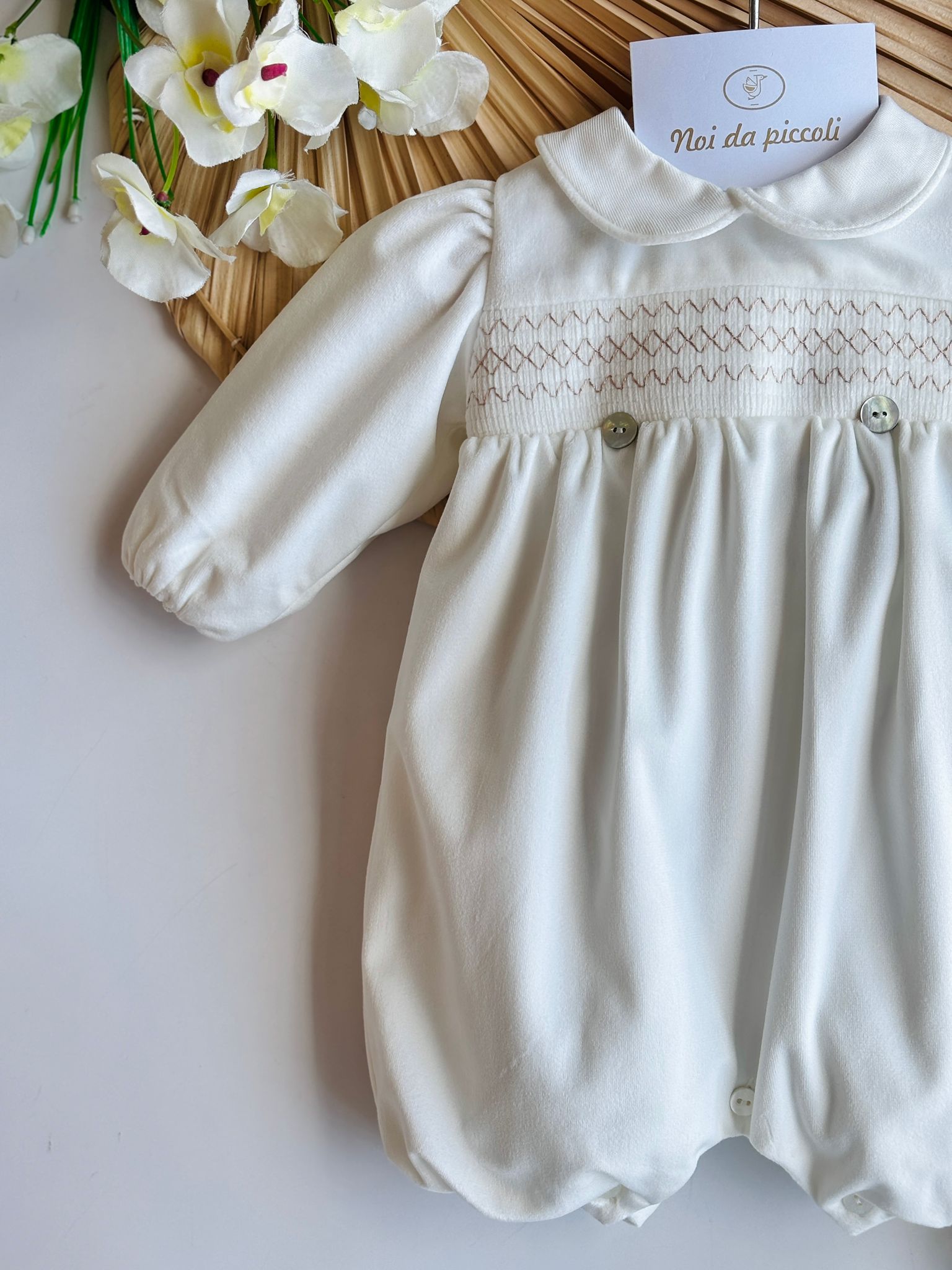 PAGLIACCETTO CERIMONIALE VELLUTINO VANIGLIA - Noi da piccoli