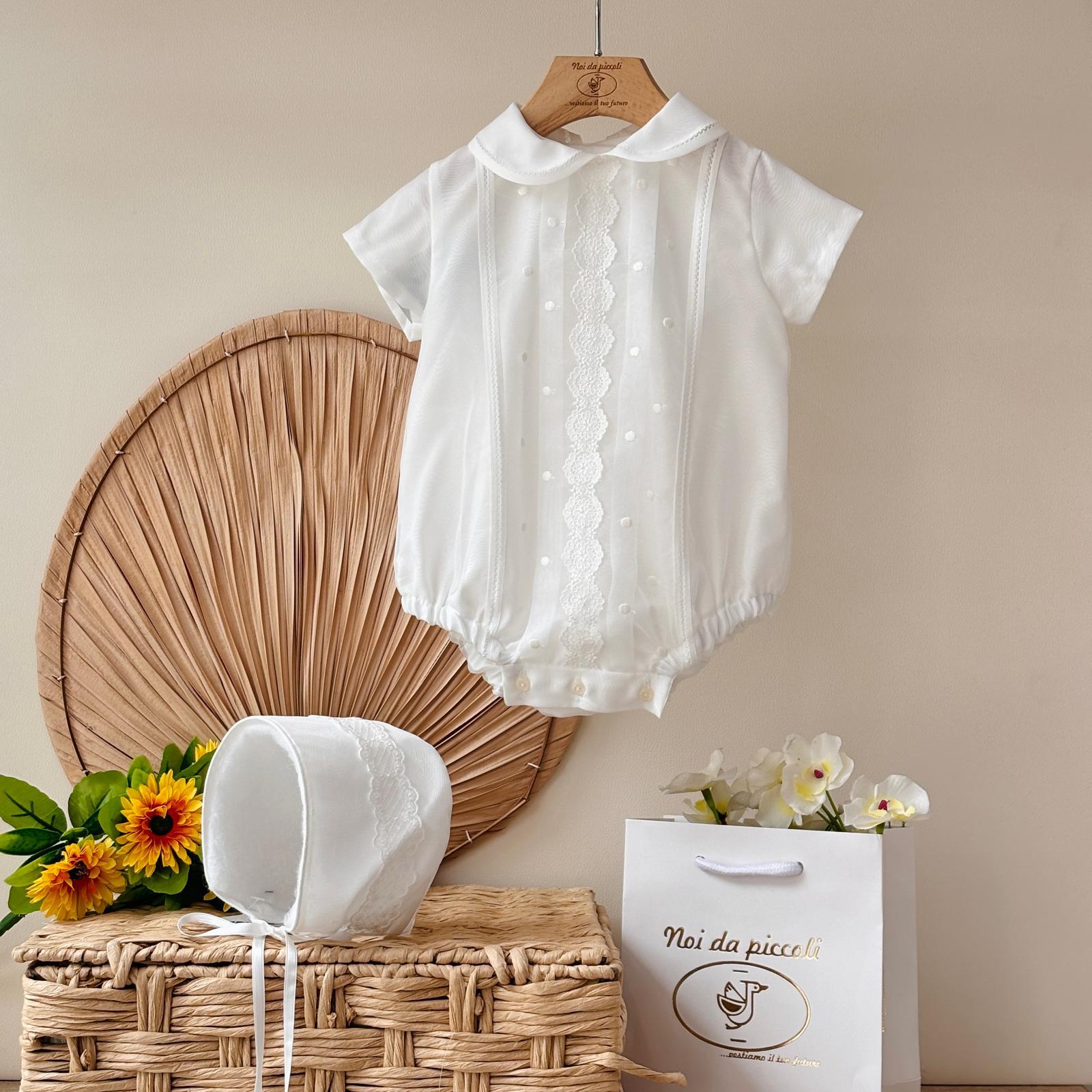 PAGLIACCETTO CERIMONIALE WES Bianco - Noi da piccoli