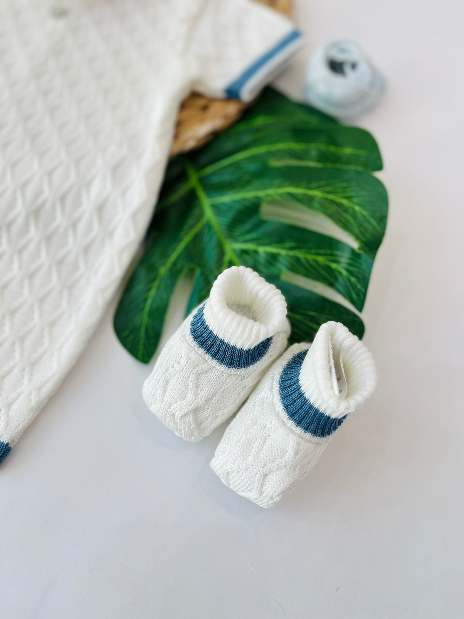 PAGLIACCETTO CON BABBUCCE 100% FILO DI COTONE VANIGLIA OCEANO - Noi da piccoli