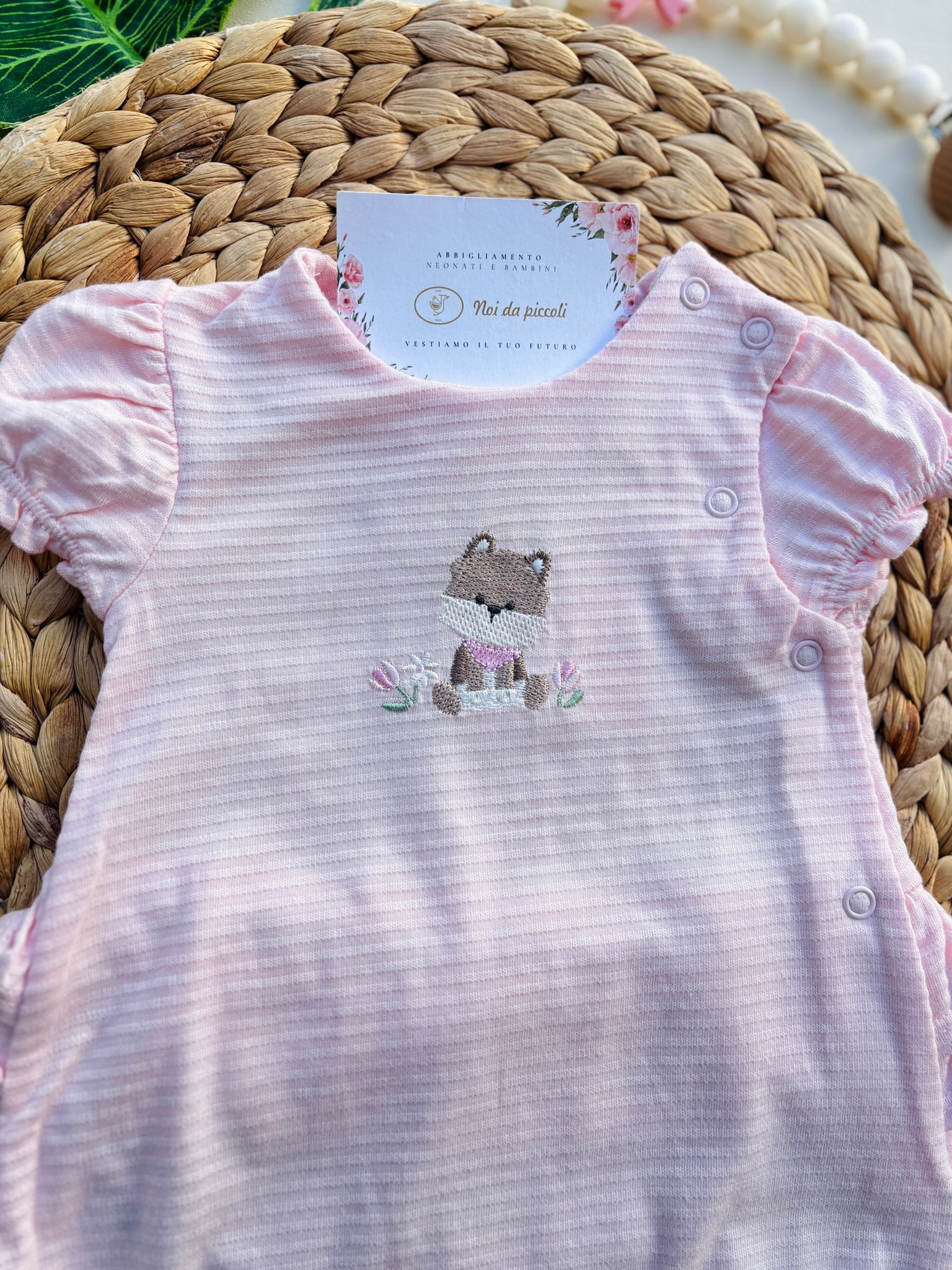 PAGLIACCETTO CON GATTINO COTONE ROSA - Noi da piccoli