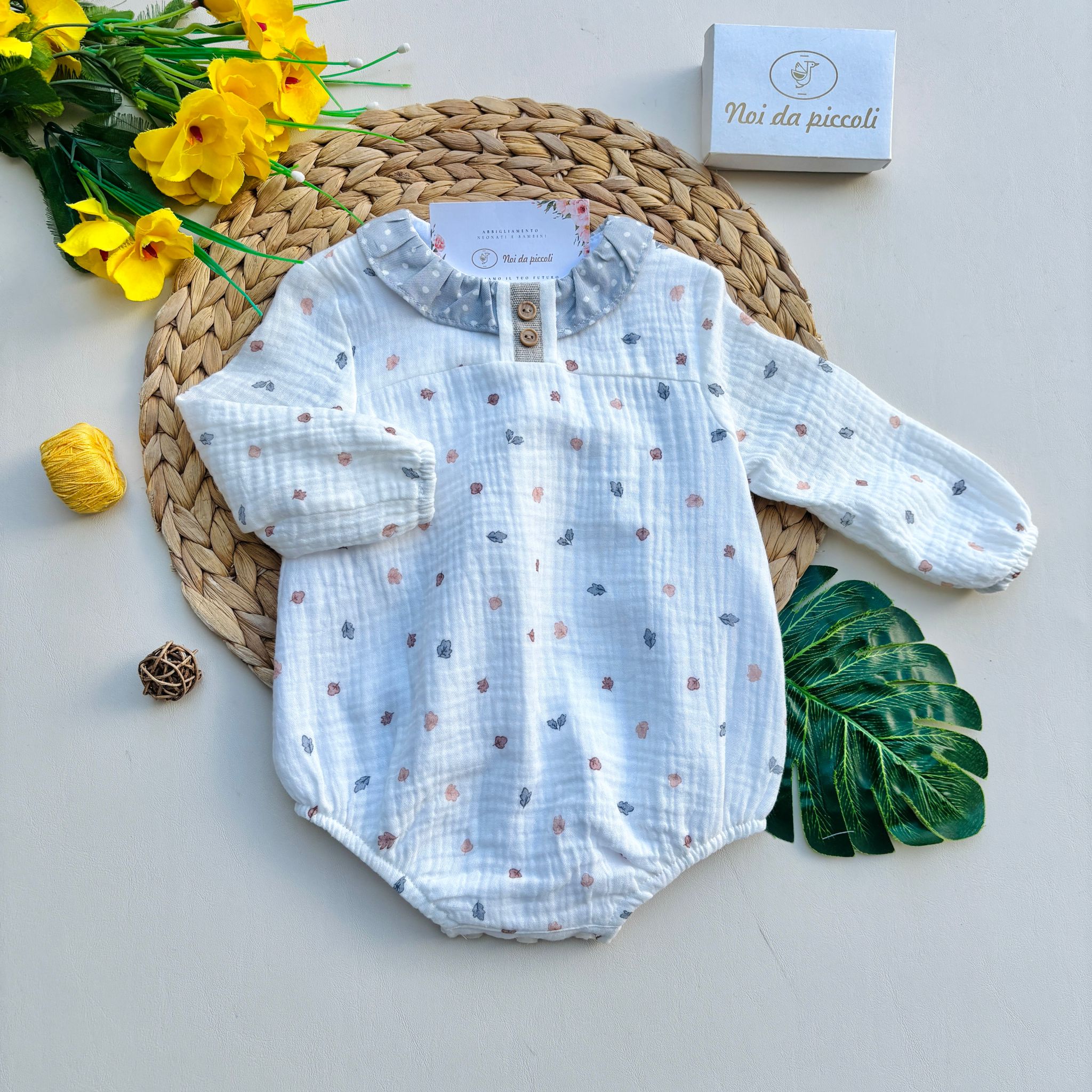PAGLIACCETTO IN CALDO COTONE Bianco Cielo - Noi da piccoli