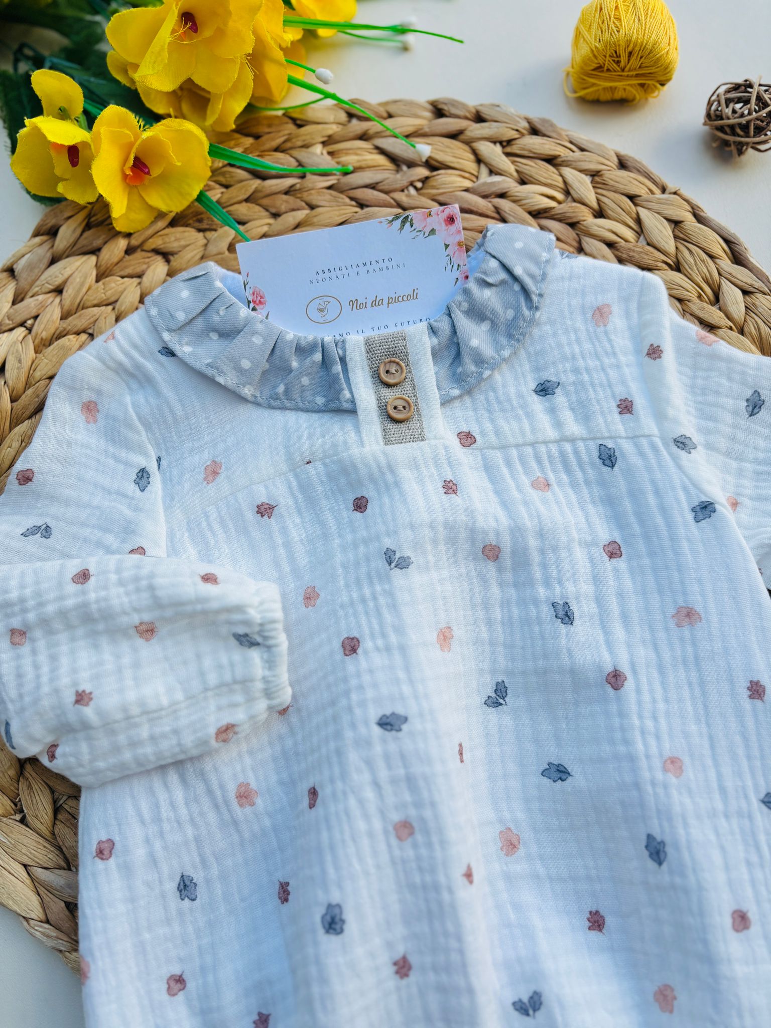 PAGLIACCETTO IN CALDO COTONE Bianco Cielo - Noi da piccoli