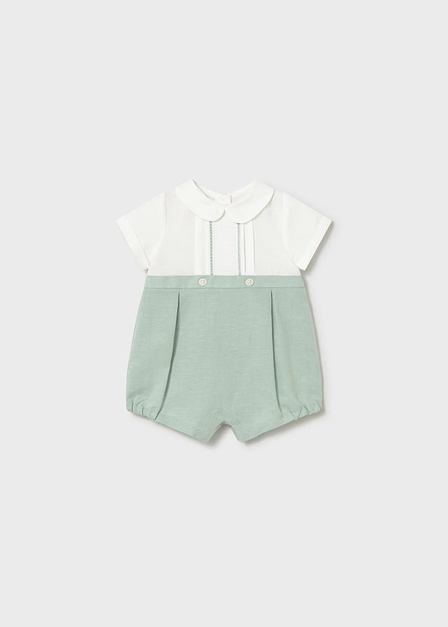 PAGLIACCETTO IN COTONE BICOLOR BIANCO VERDE - Noi da piccoli