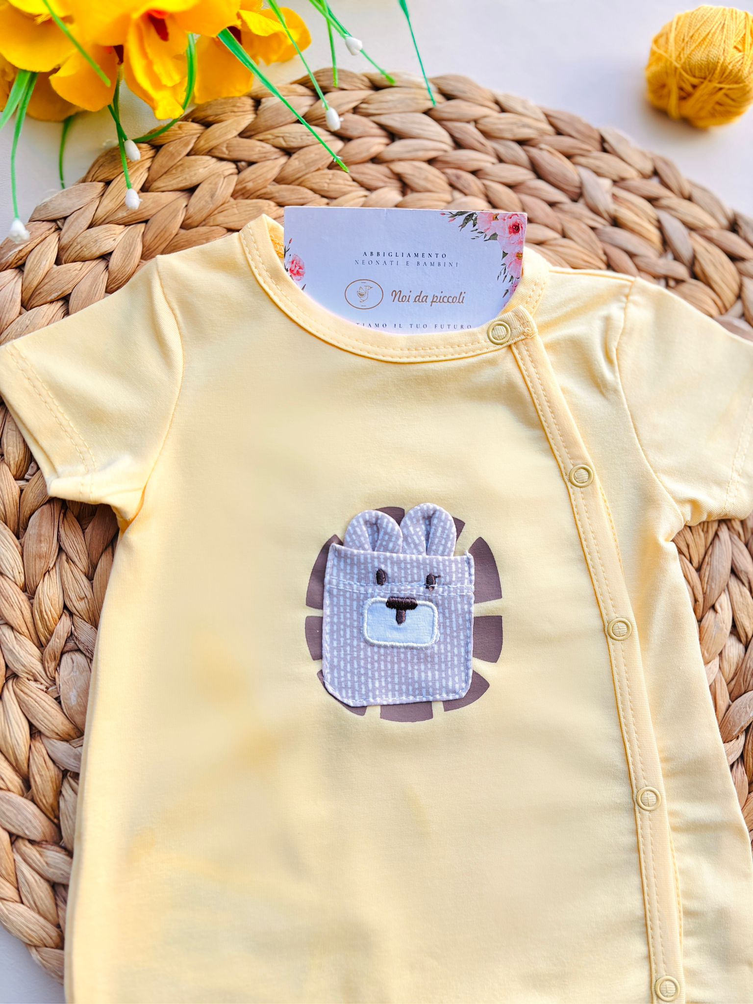 PAGLIACCETTO IN COTONE CON LEONCINO SUNNY - Noi da piccoli