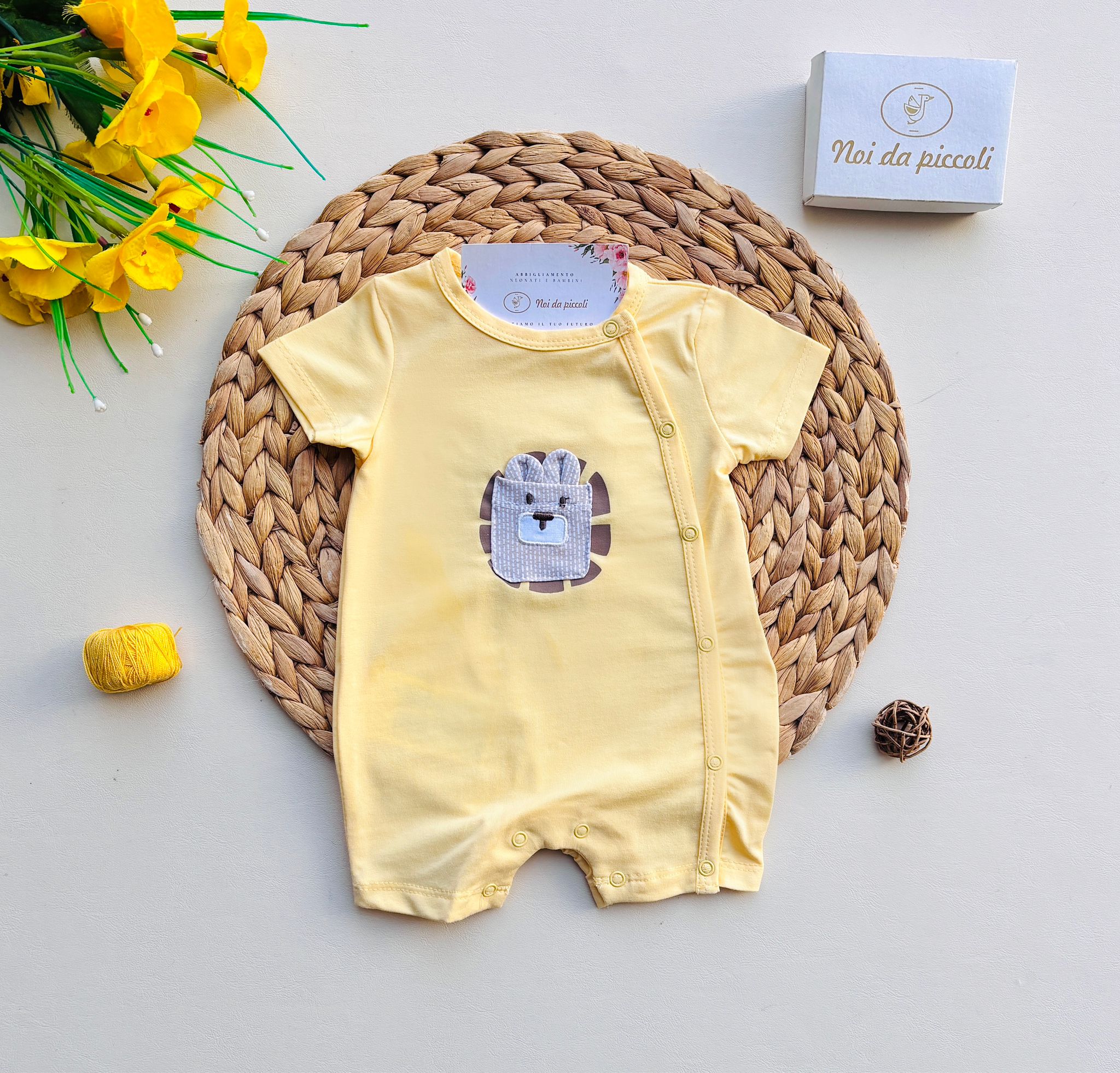 PAGLIACCETTO IN COTONE CON LEONCINO SUNNY - Noi da piccoli