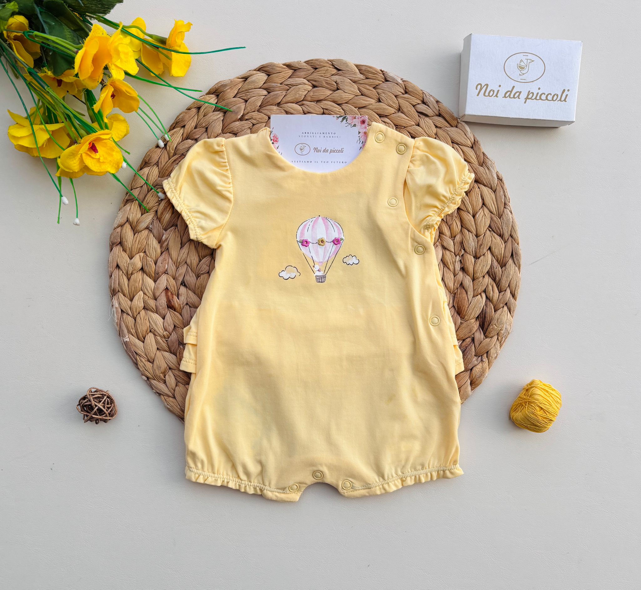 PAGLIACCETTO IN COTONE CON MONGOLFIERA CENTRALE SUNNY - Noi da piccoli