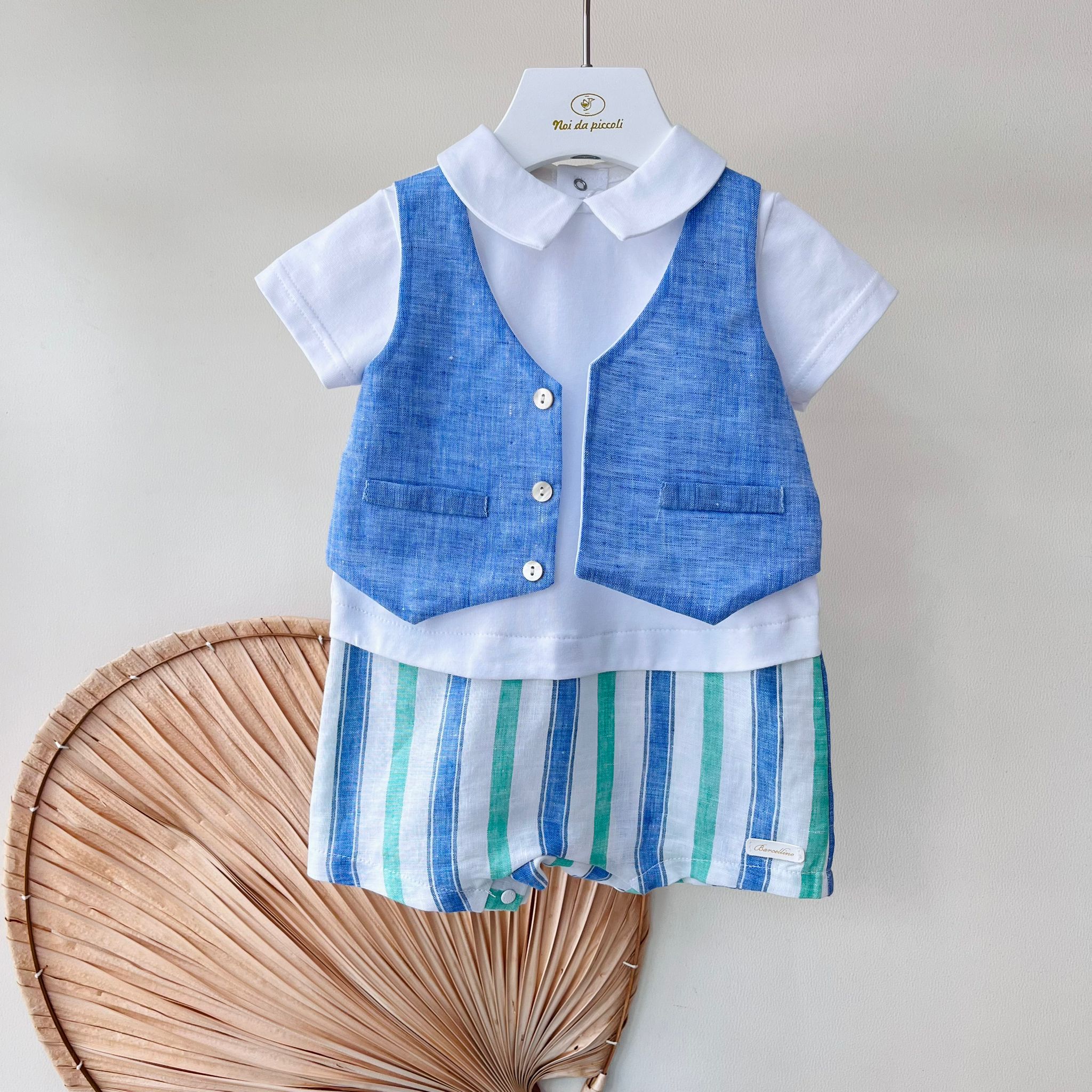 PAGLIACCETTO LINO E COTONE CIELO - Noi da piccoli