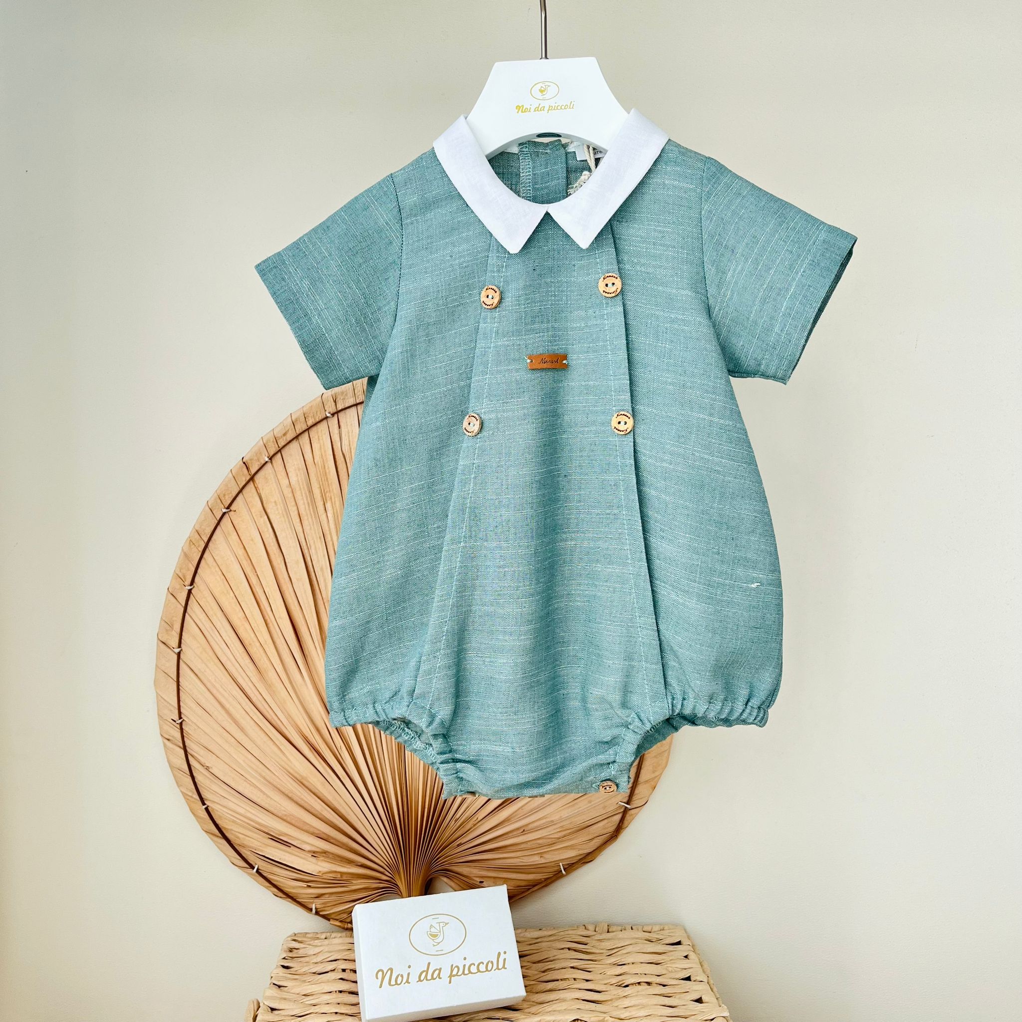 PAGLIACCETTO LINO E COTONE VERDE - Noi da piccoli