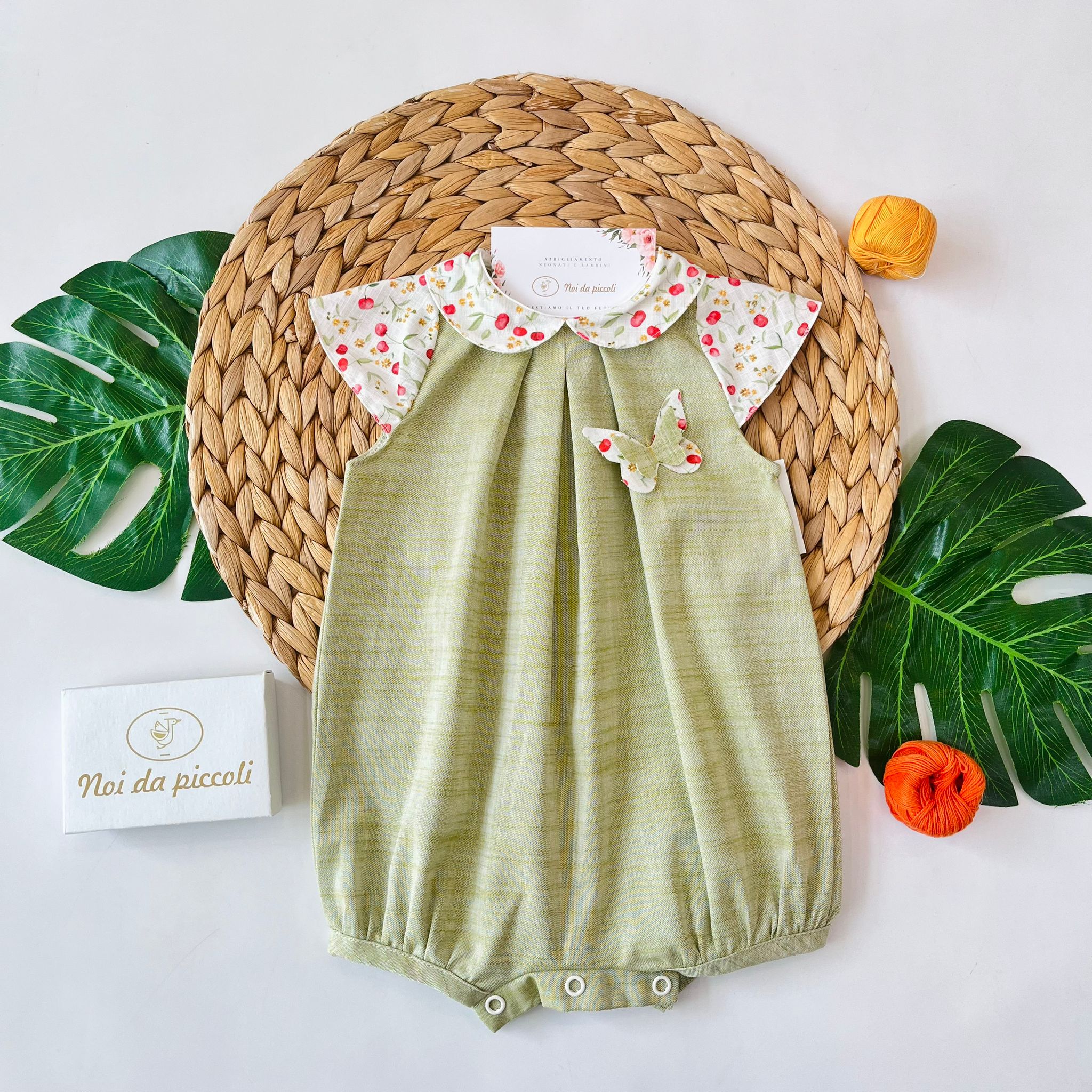 PAGLIACCETTO LINO E COTONE VERDE - Noi da piccoli