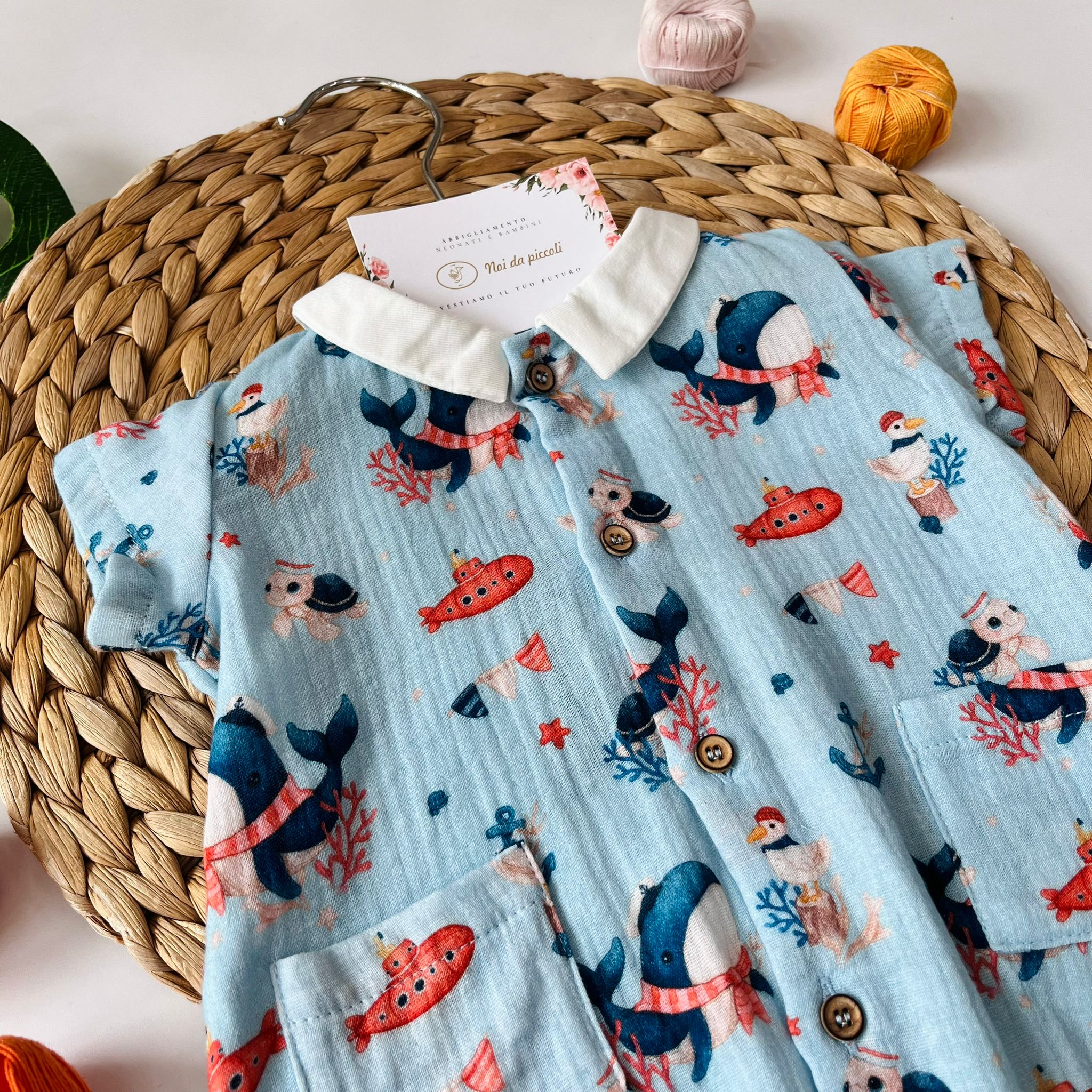 PAGLIACCETTO MUSSOLA CIELO BALENA - Noi da piccoli