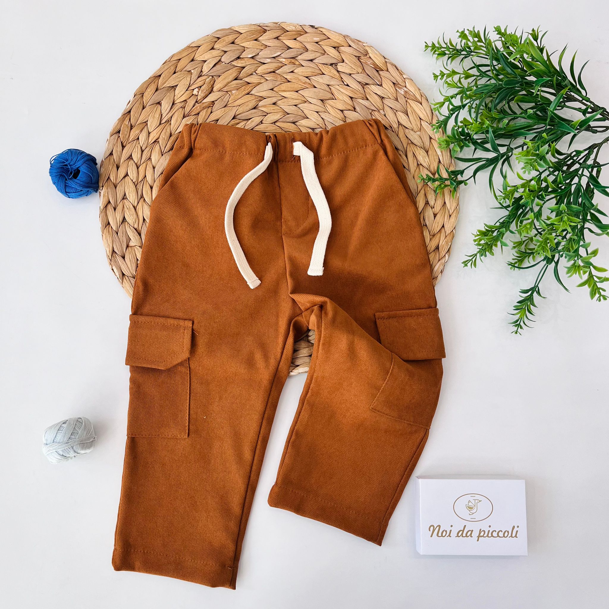PANTALACCIO MODELLO CARGO CAMMELLO - Noi da piccoli