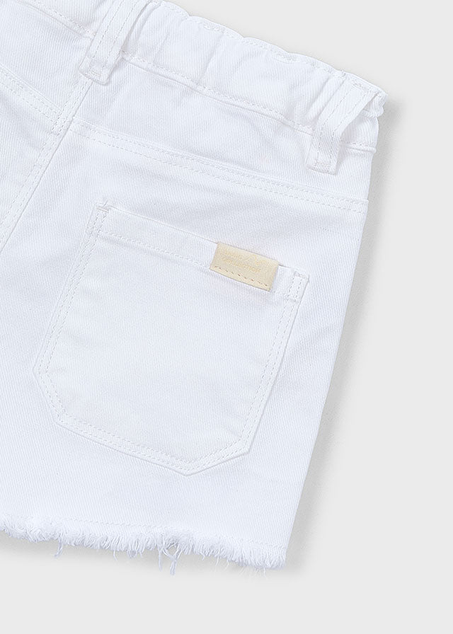 PANTALONCINO IN COTONE BIANCO - Noi da piccoli