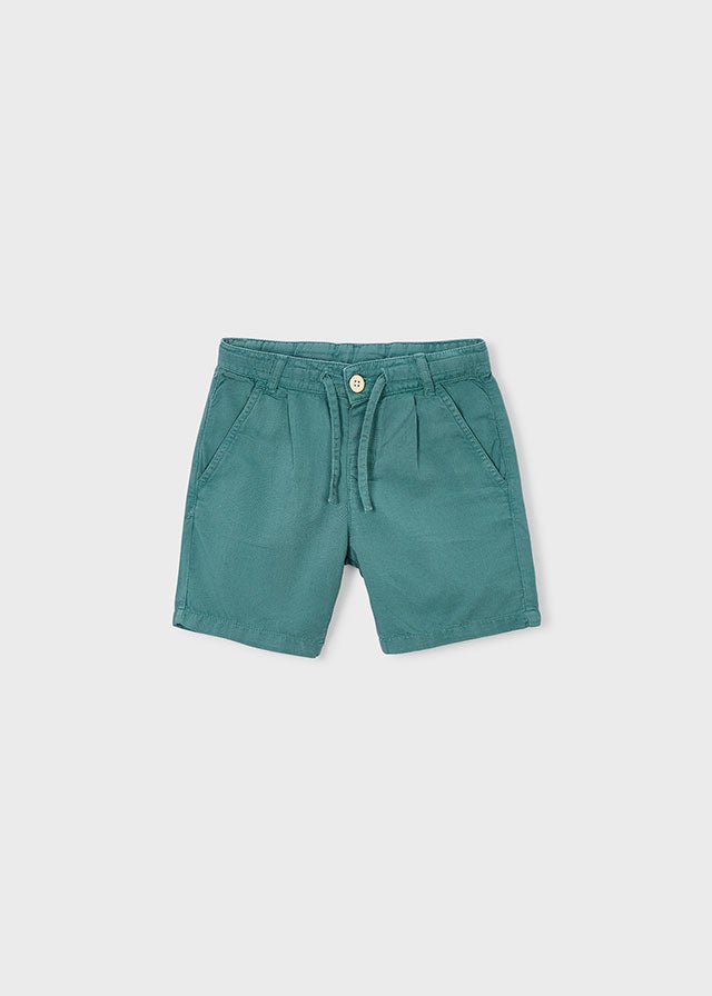 PANTALONCINO IN COTONE E LINO ALGA - Noi da piccoli