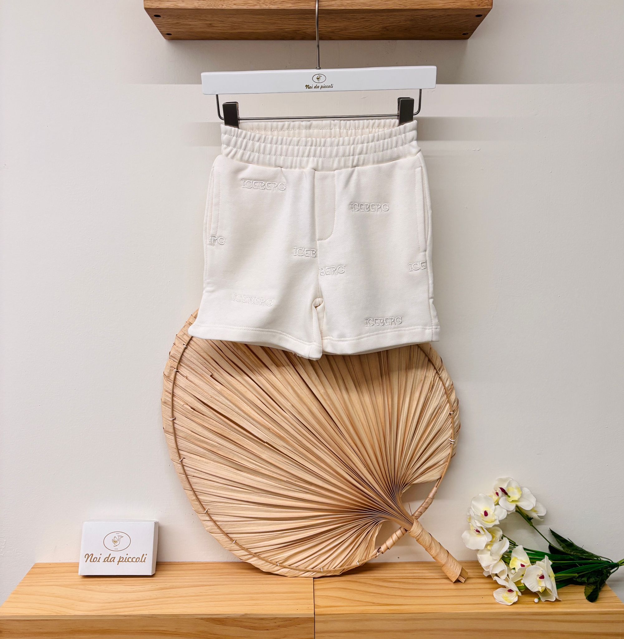 PANTALONCINO IN COTONE PANNA - Noi da piccoli
